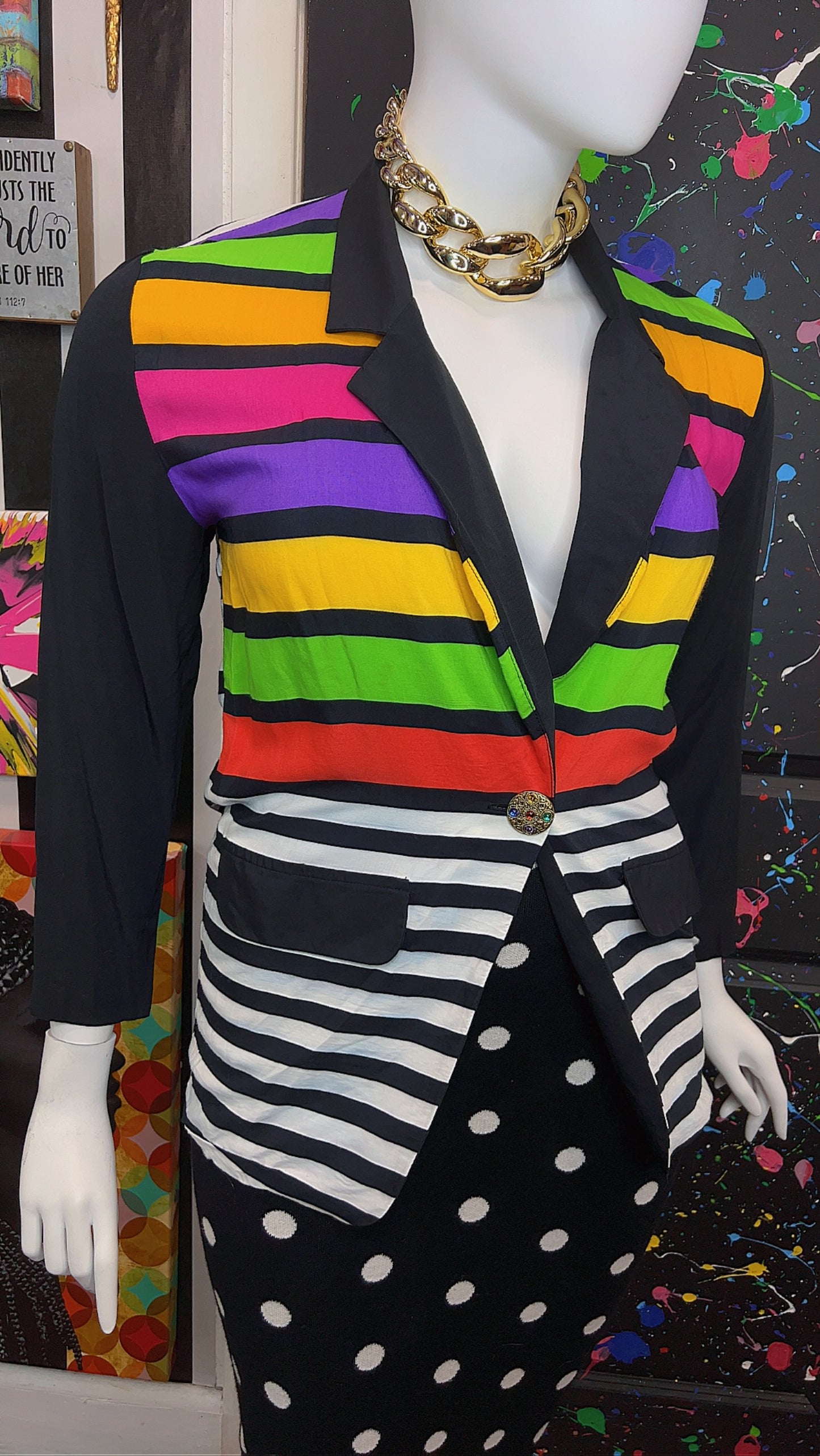 Vintage 80’s Rainbow Blazer (12)