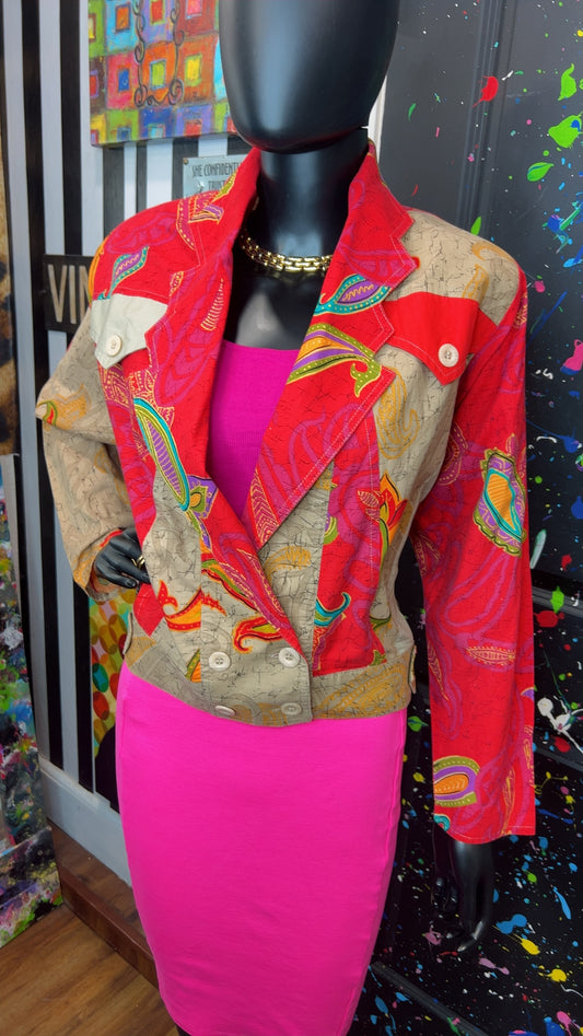 Vintage Western Cropped Blazer Jacket (14)