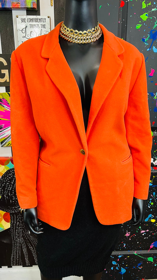 Vintage Wool Orange Studio Blazer (22)