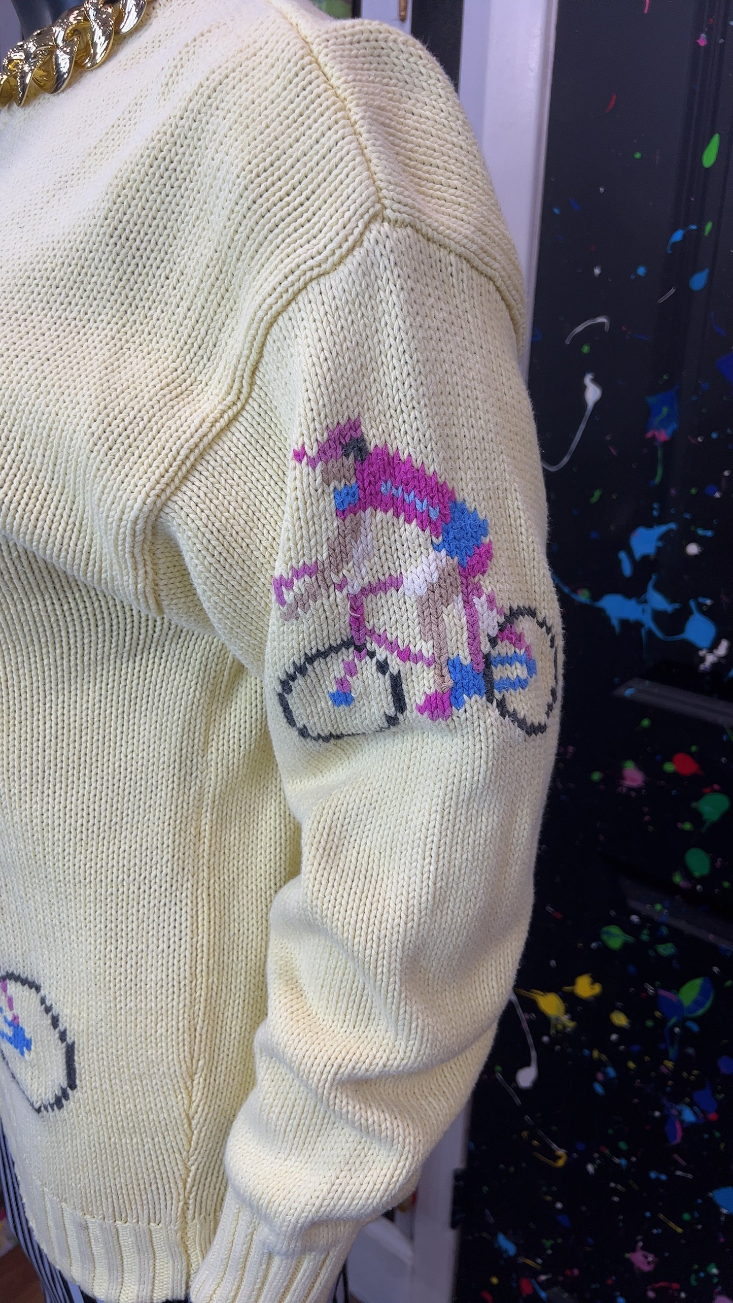 Vintage Knit Bicycle Sweater (16)