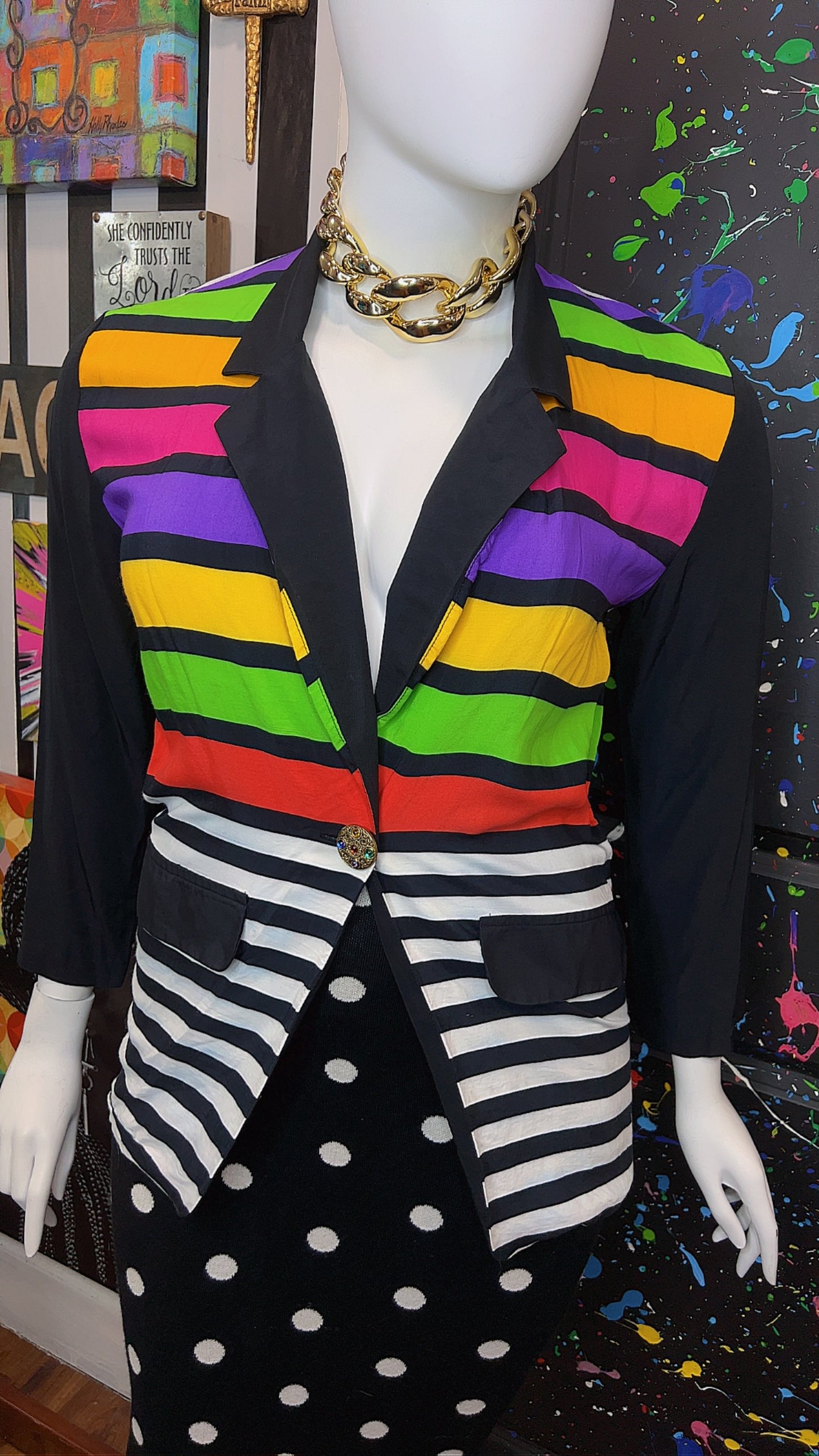 Vintage 80’s Rainbow Blazer (12)