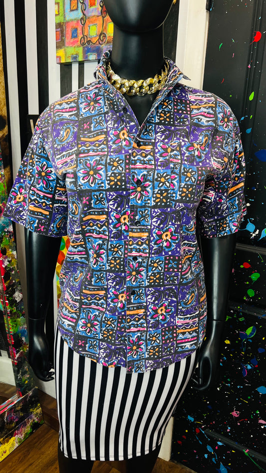 Vintage 80’s/90’s Abstract Blouse (12)