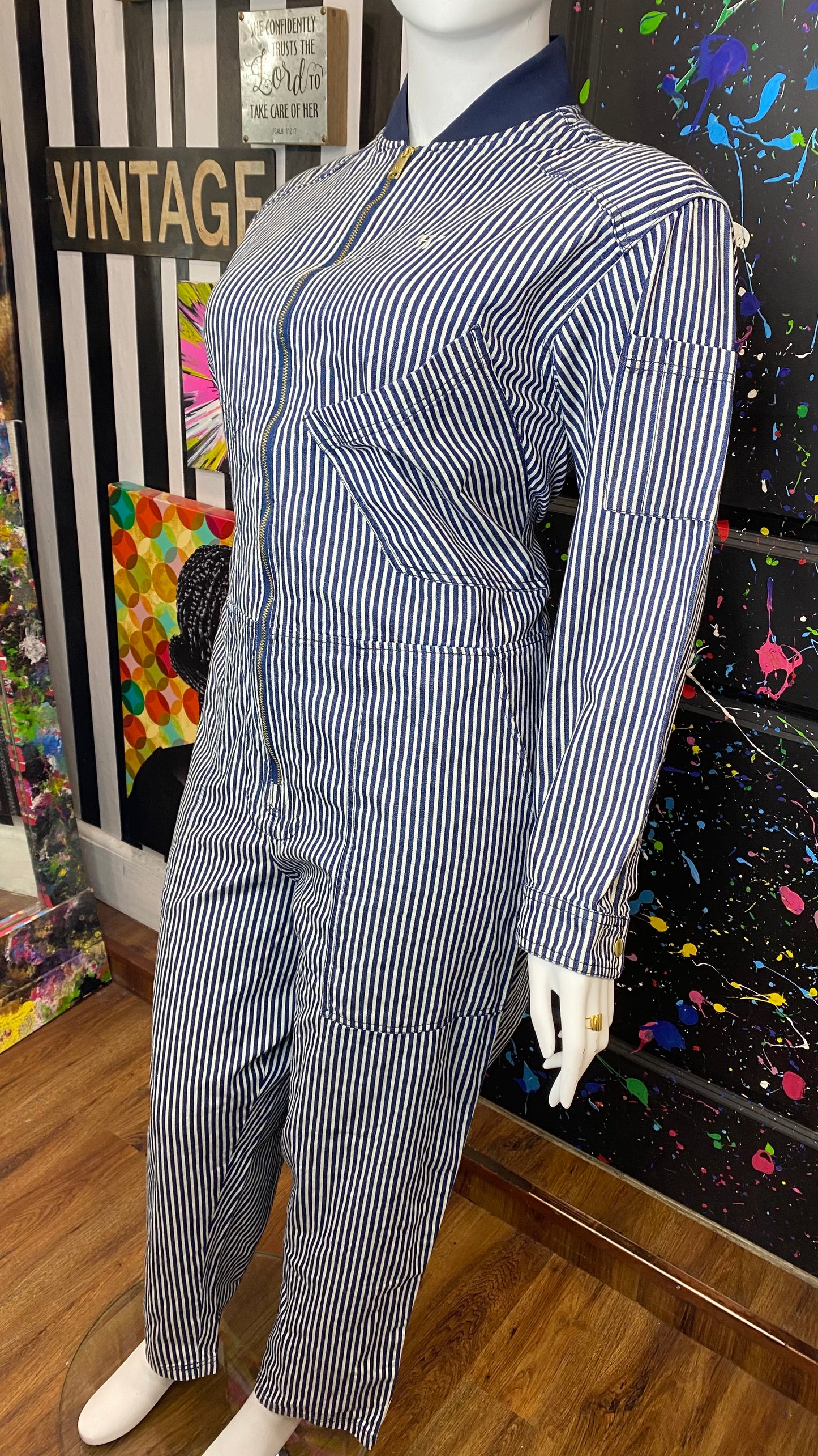 Pin Striped AirForce Jumpsuit (14)