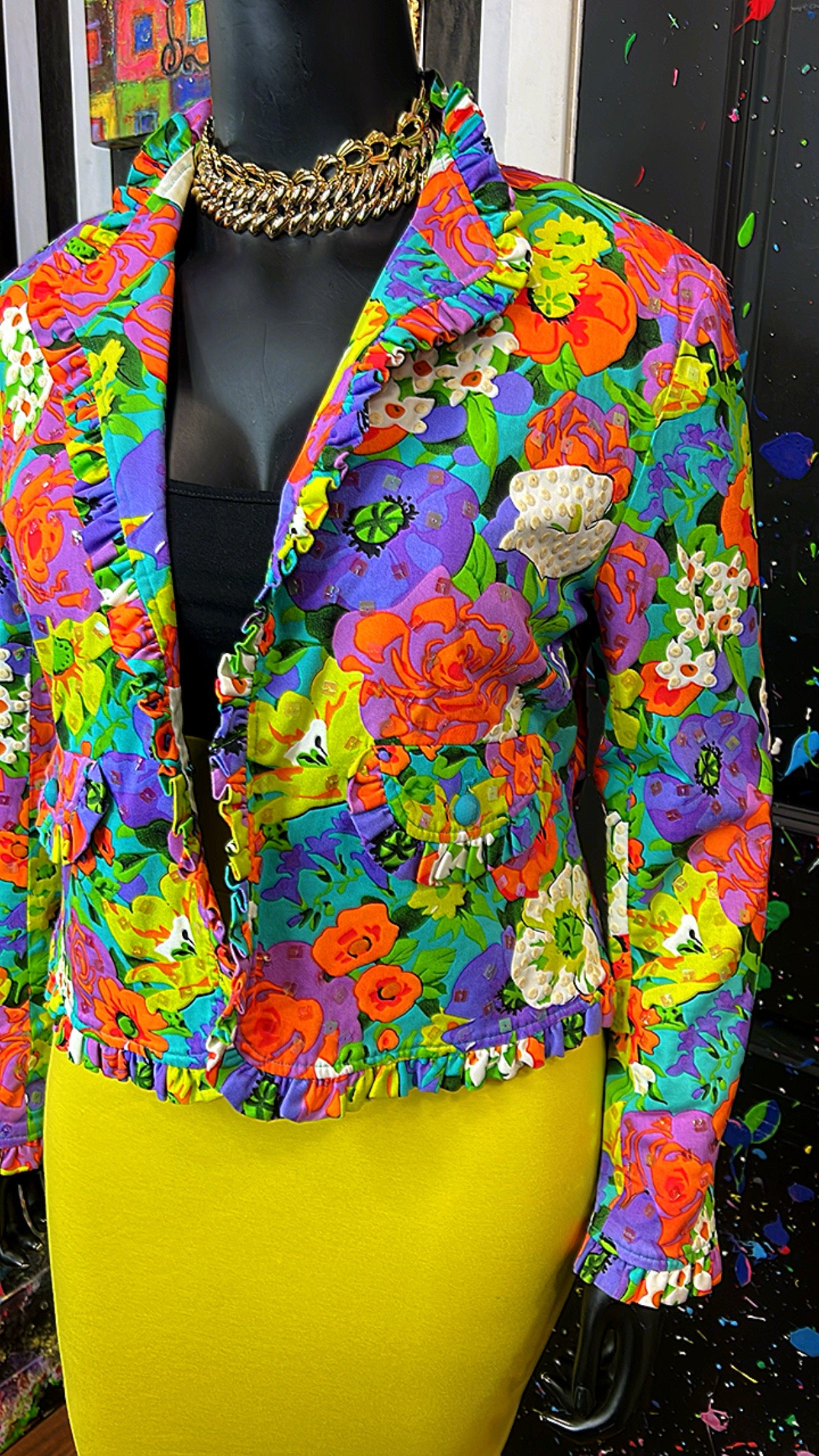 Vintage Sequin Floral Jacket (14)