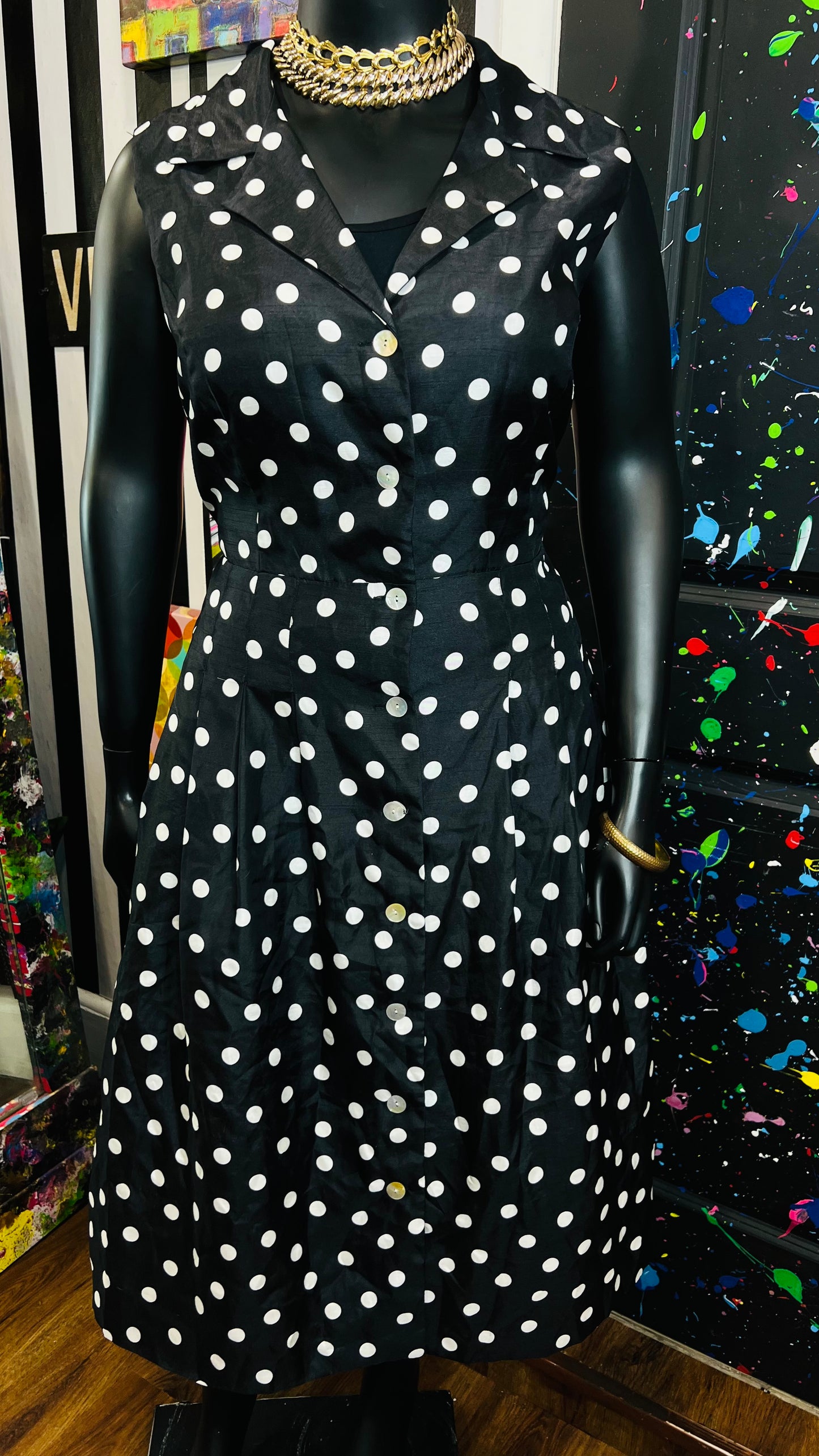 Vintage Polka Dot Dress/Duster (20W)