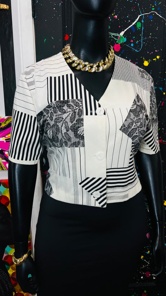Vintage Cropped Piano Blouse (14)