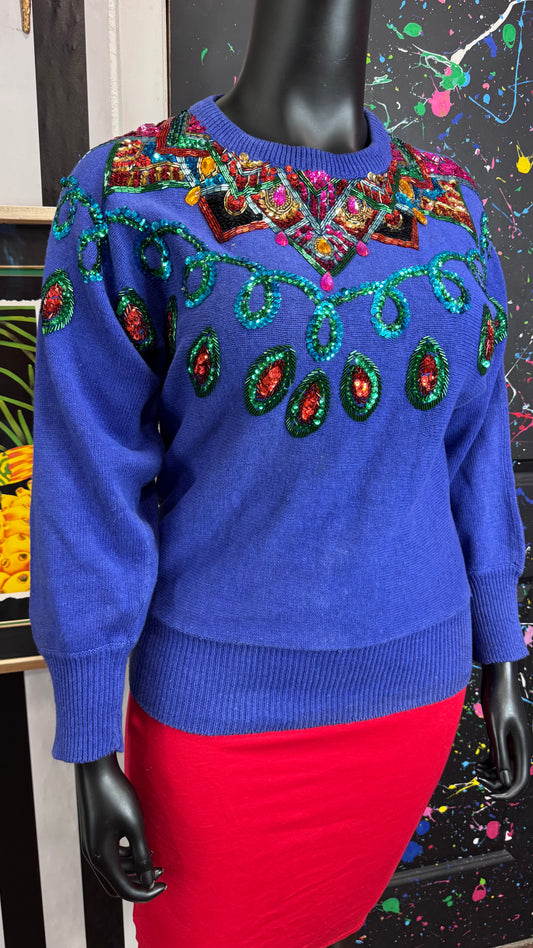 Vintage Purple Jewel Sweater (16)