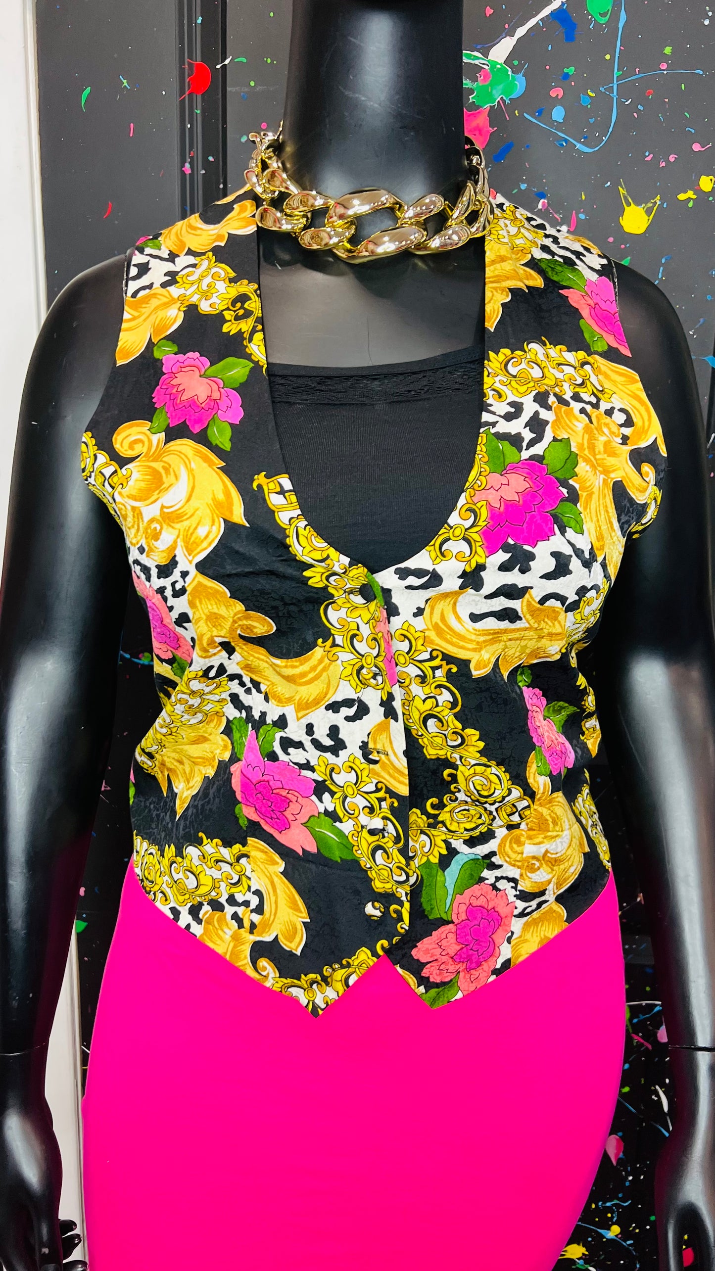 Vintage Silk Nautical Vest (12/14)