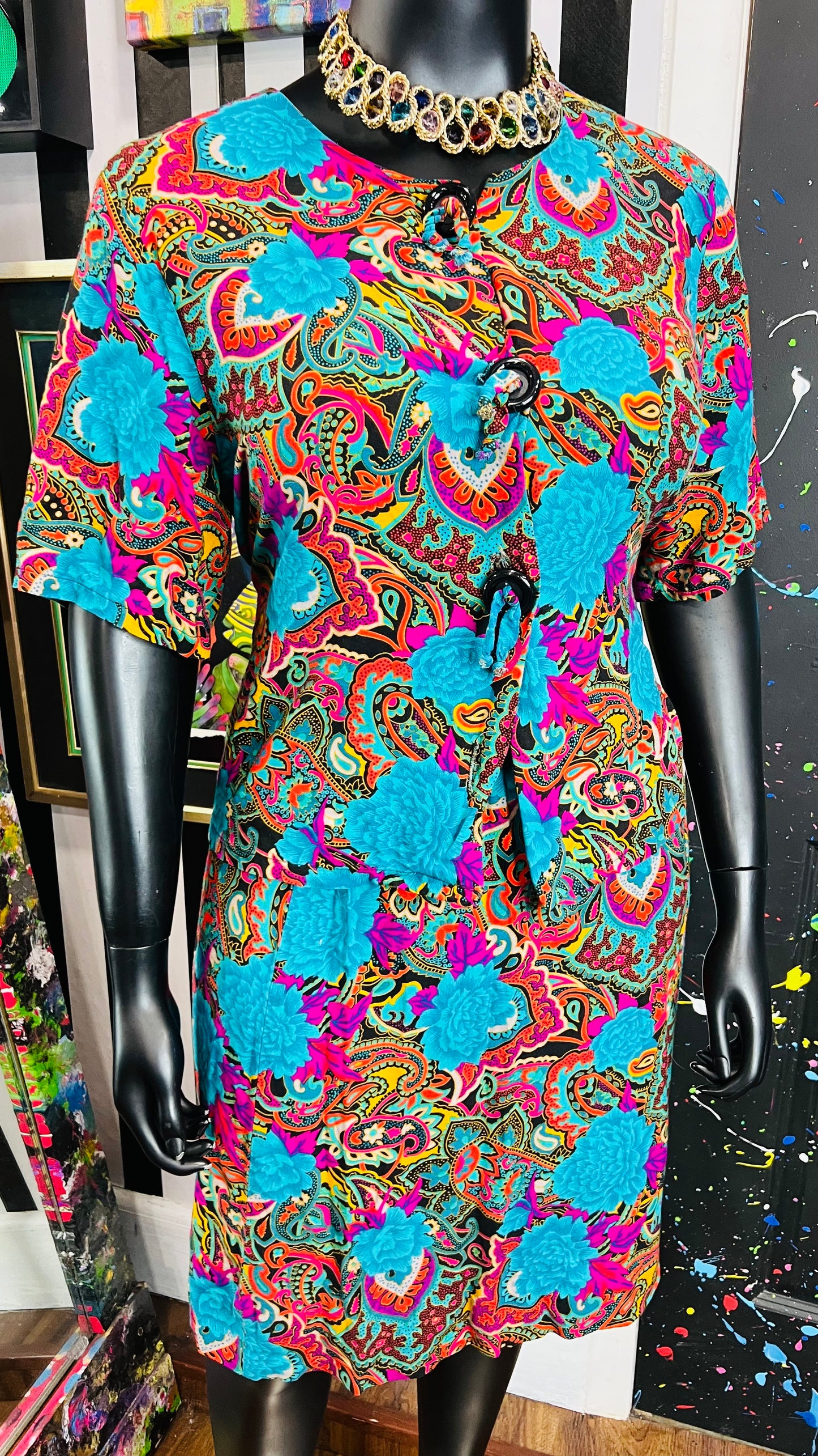 Vintage Chez Rayon Skirt Set (20)