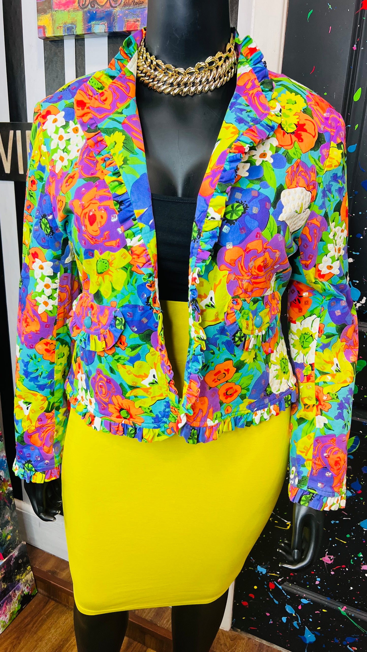 Vintage Sequin Floral Jacket (14)