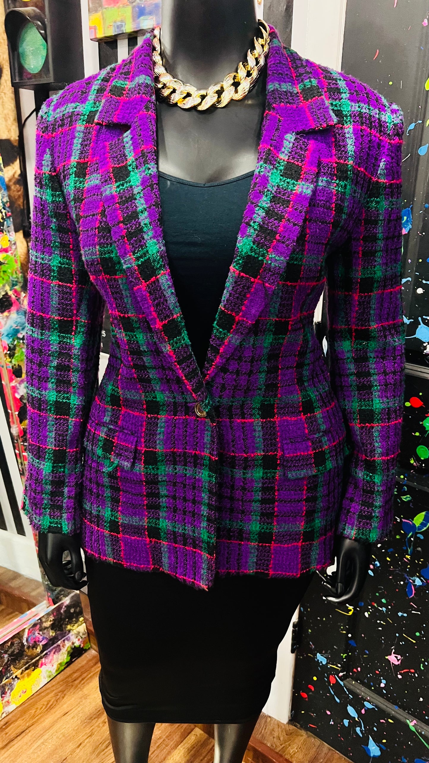 Vintage Plaid Blazer (16)