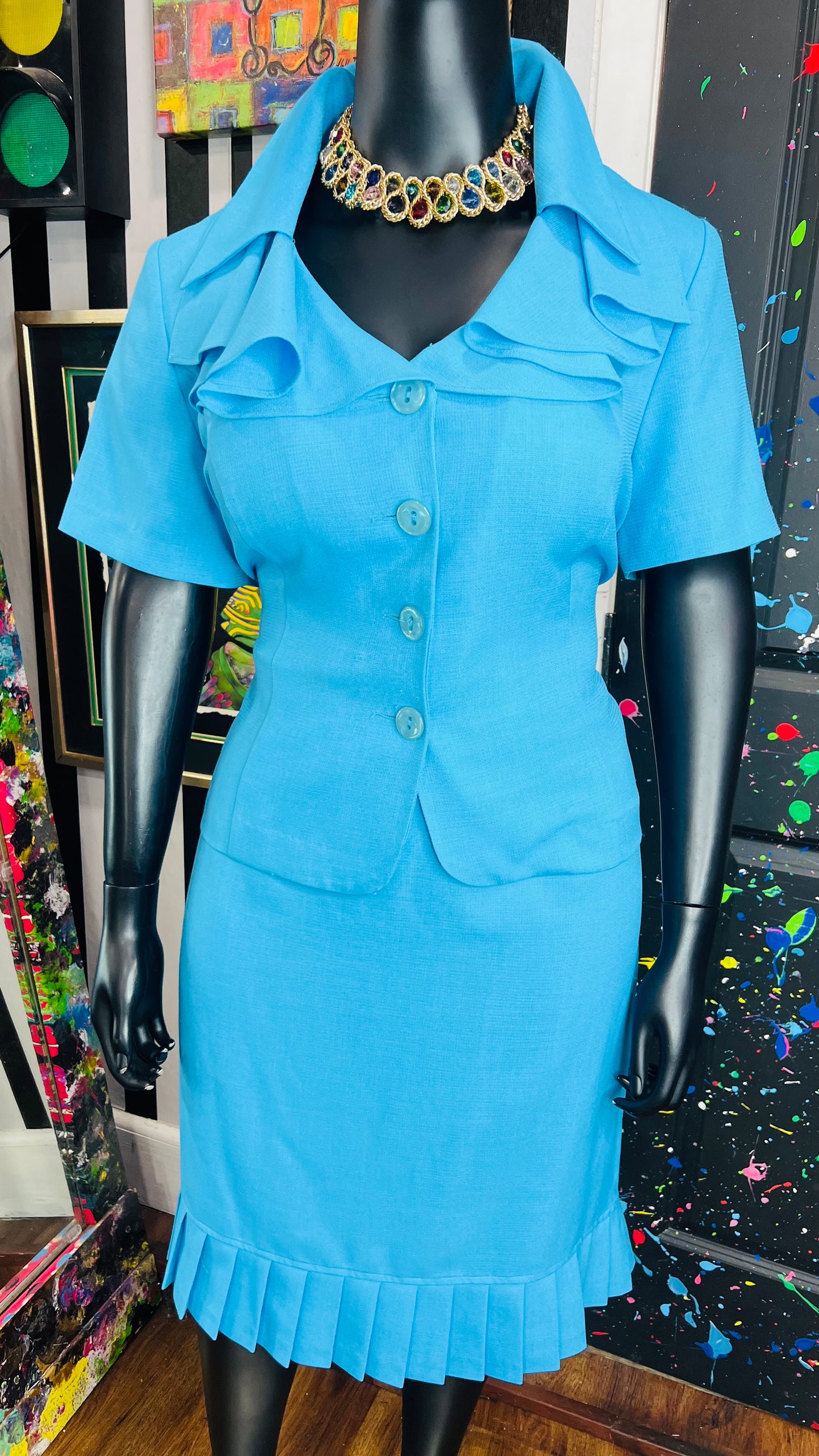 Vintage Blue Sweet Suit (18W)