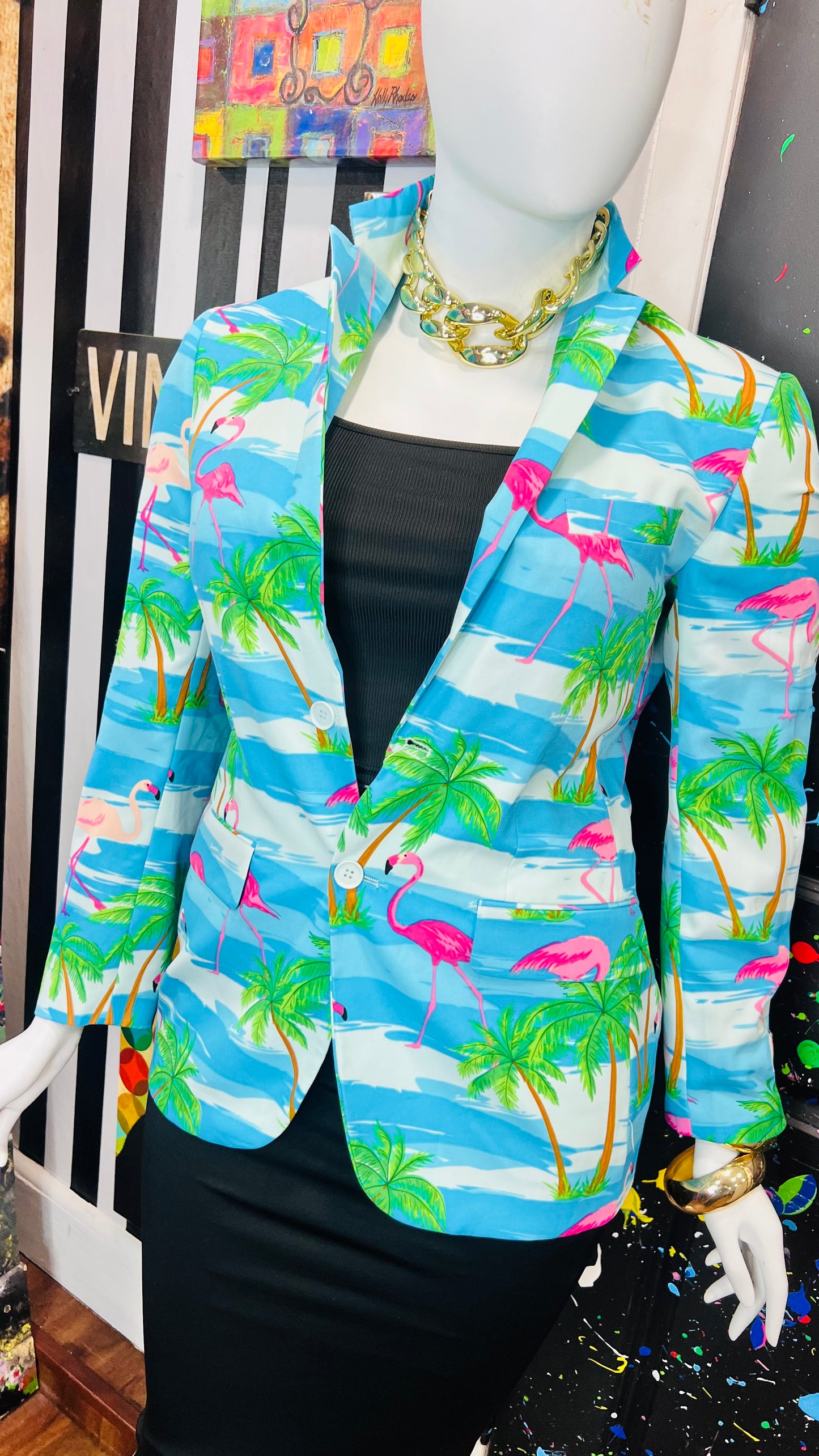 Tropical Flamingo Blazer (12)