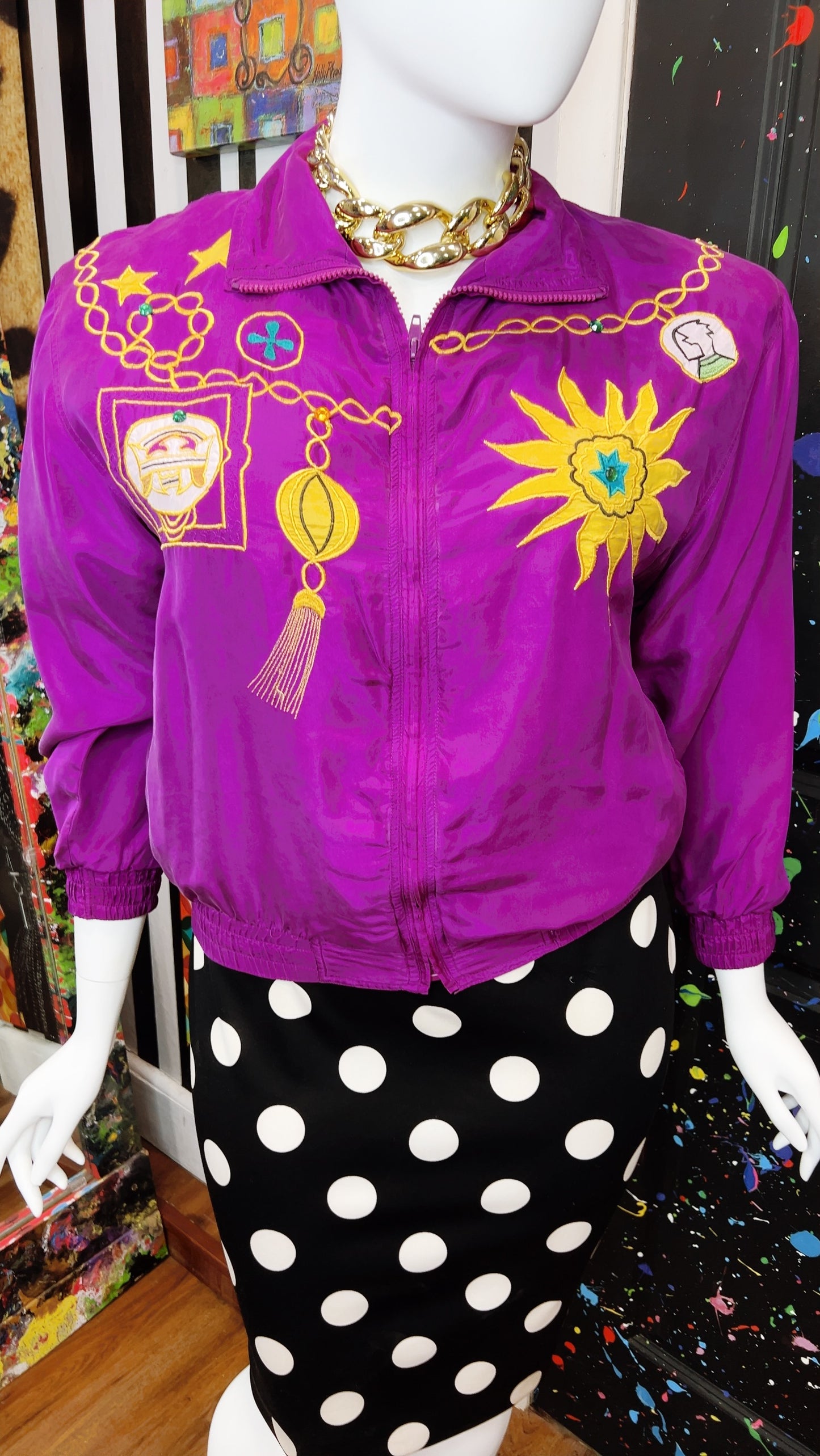 Vintage Purple Nautical Jacket (14)