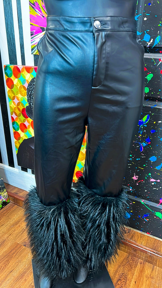 Faux Leather & Fur Pants (24)