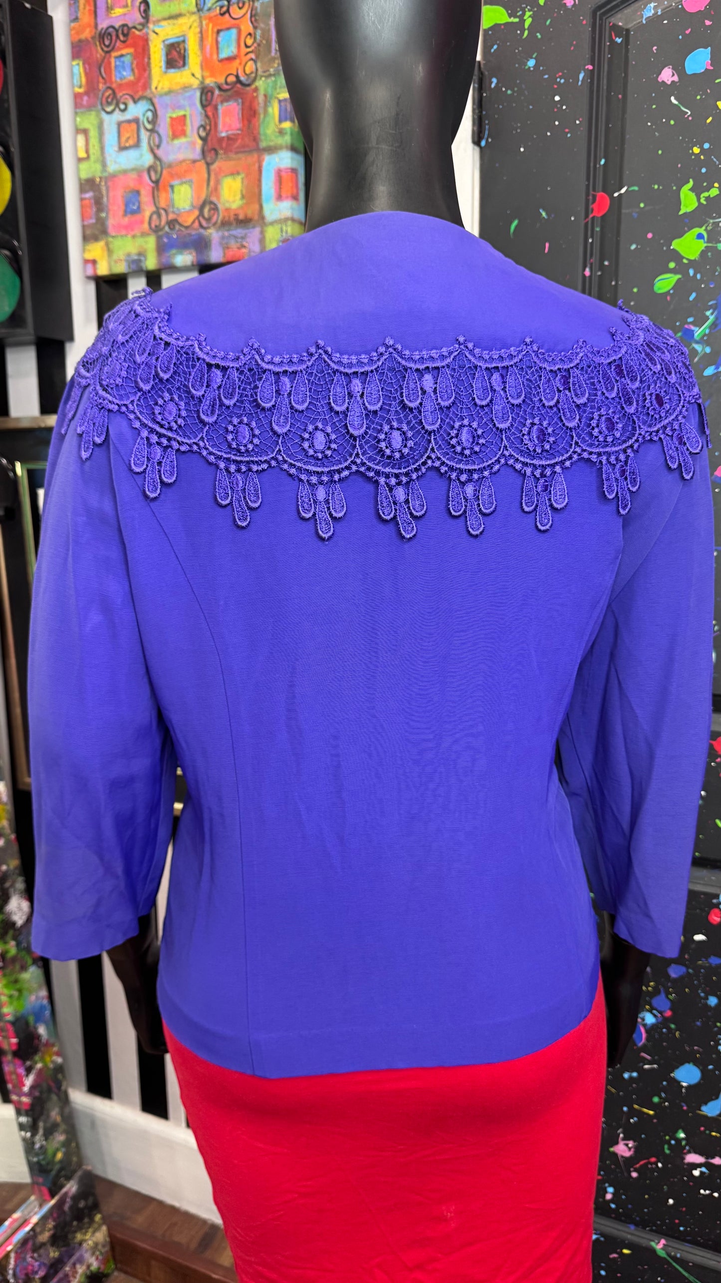 Vintage Purple Lace Blouse (22)