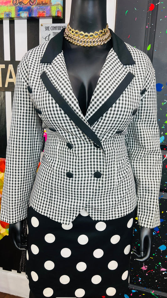 Vintage Checkered Blazer (20W)