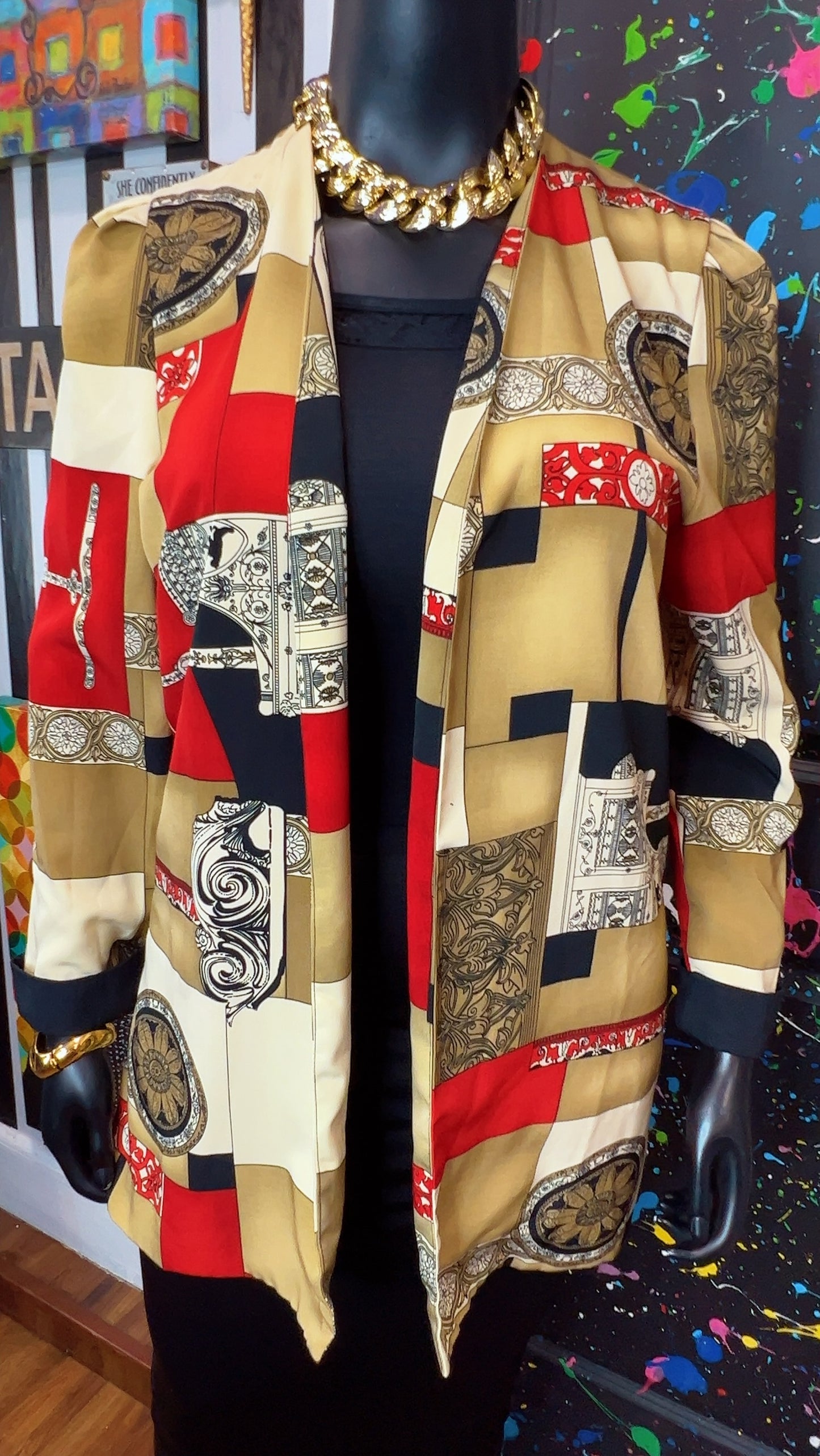 Vintage Abstract 90’s Duster (12/14)