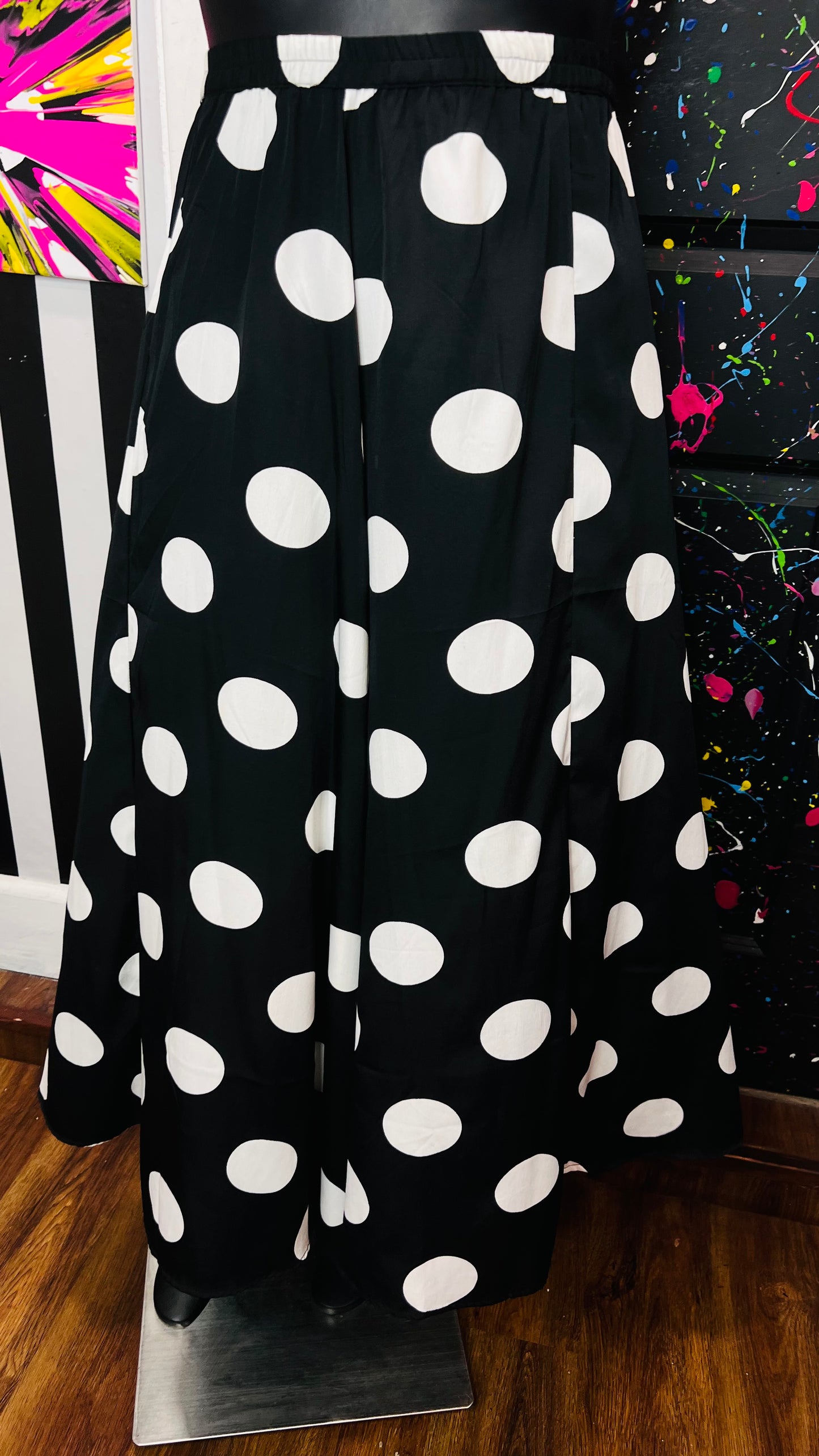 Black & White Polka Dot Circle Skirt (20)