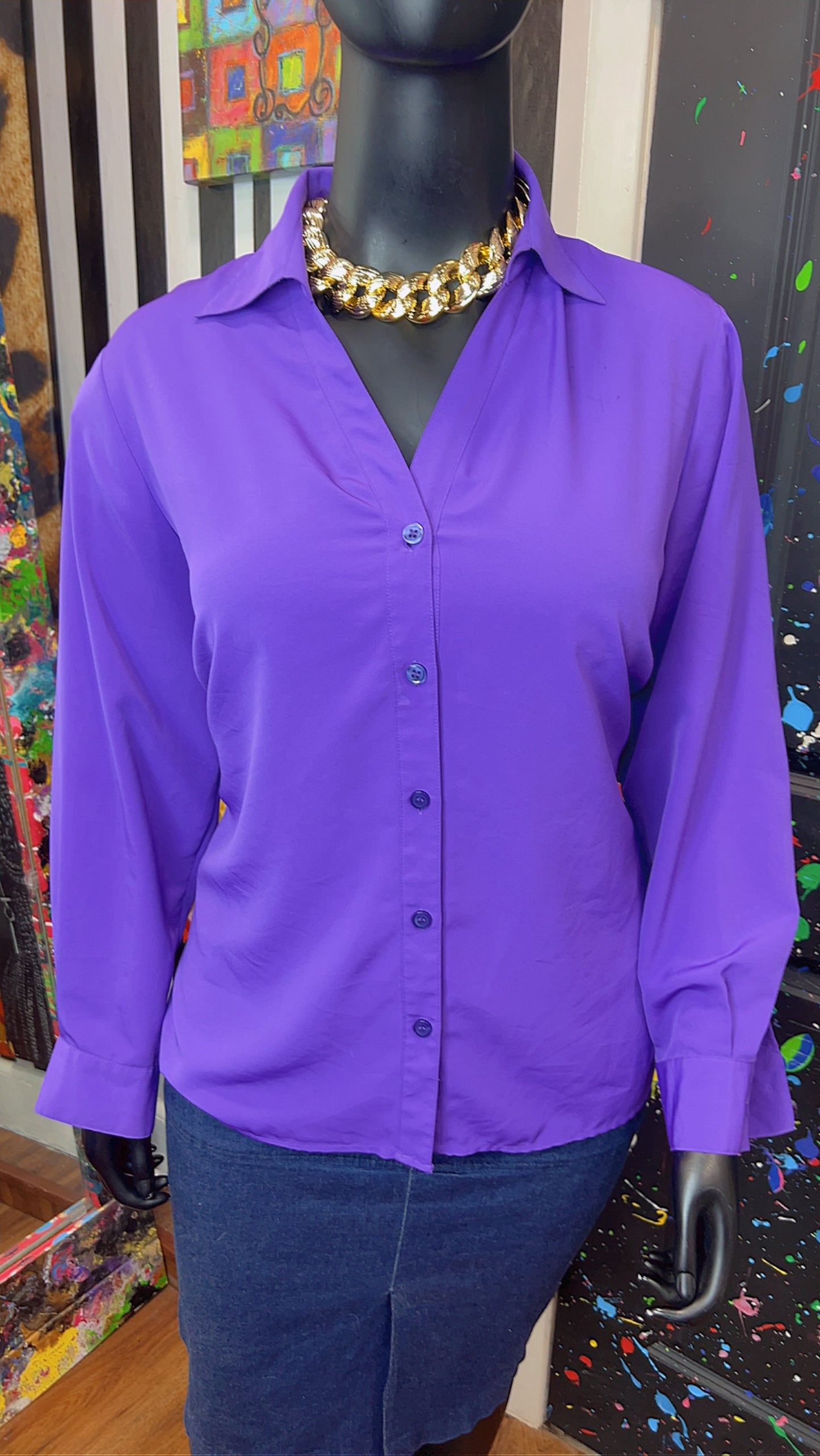 Vintage Purple Blouse (16/18)