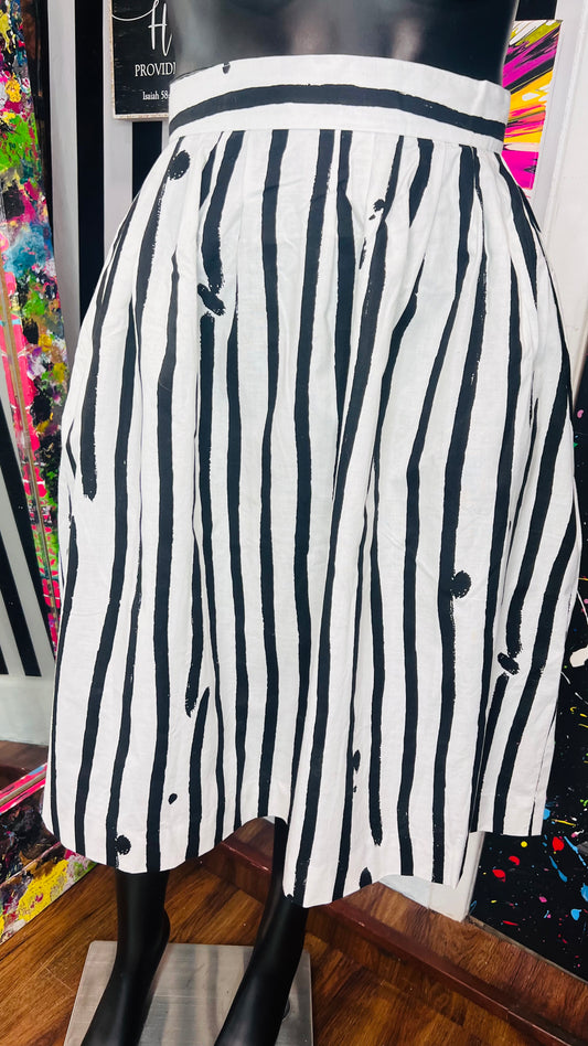 Vintage Striped & Dots Black & White Skirt (16)