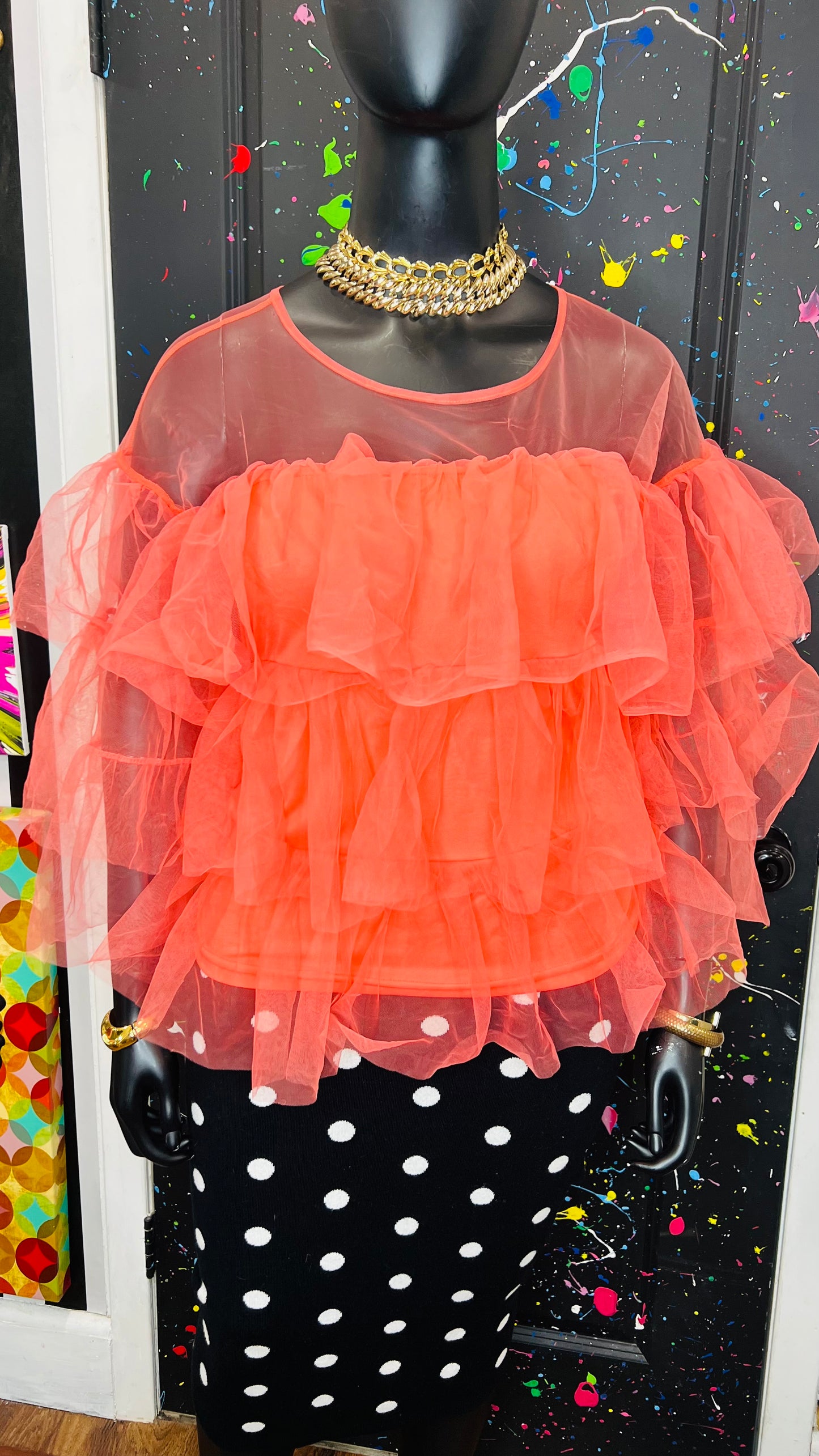 Ashley Stewart Tulle Blouse (22/24)