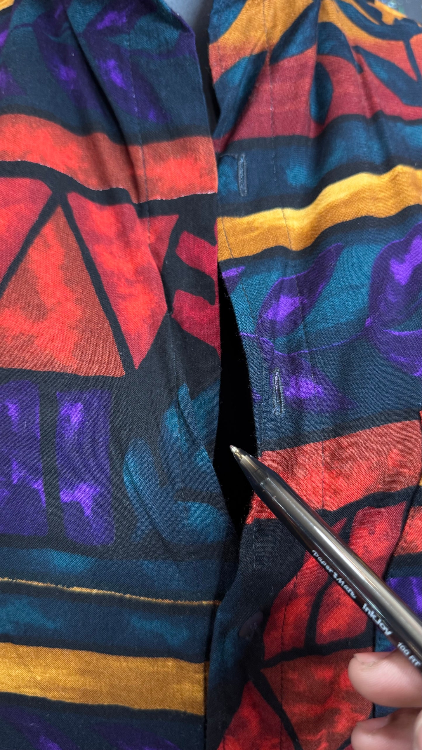Vintage Rayon Abstract Blouse (20)