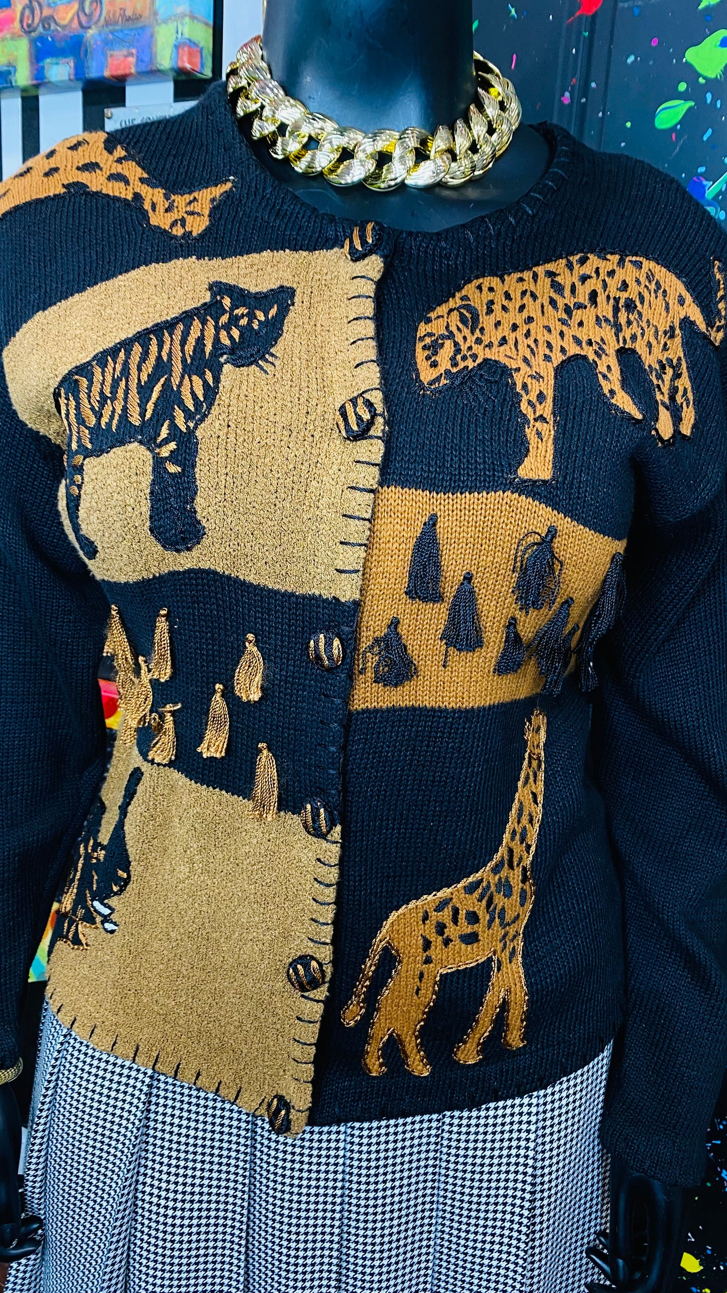 Vintage Safari Button Down Sweater (14/16)