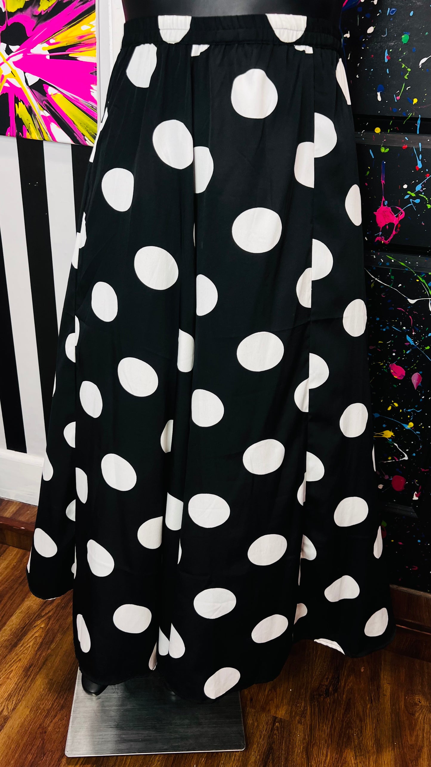 Black & White Polka Dot Circle Skirt (20)