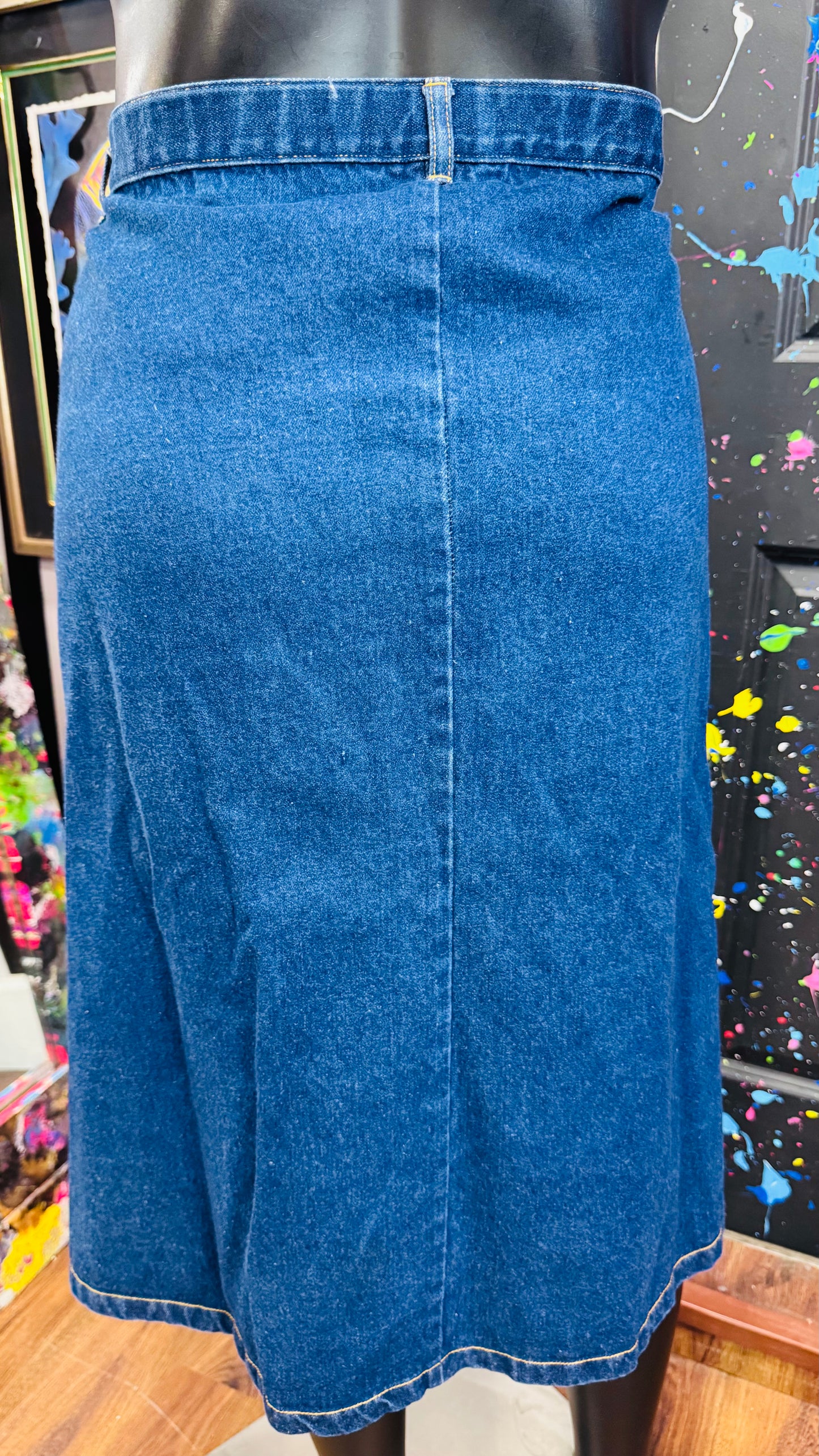 Vintage Denim Skirt (22W)