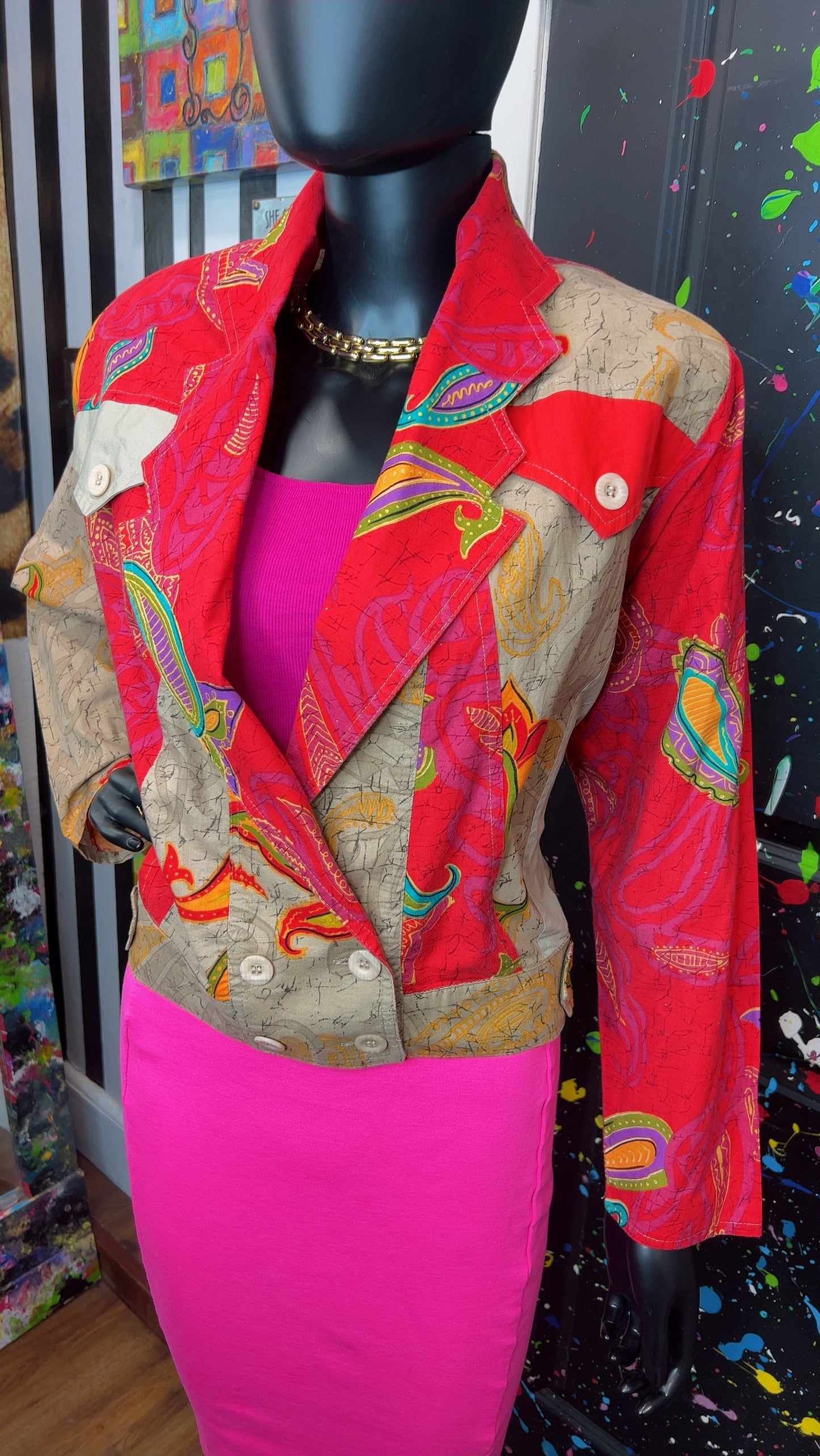 Vintage Western Cropped Blazer Jacket (14)