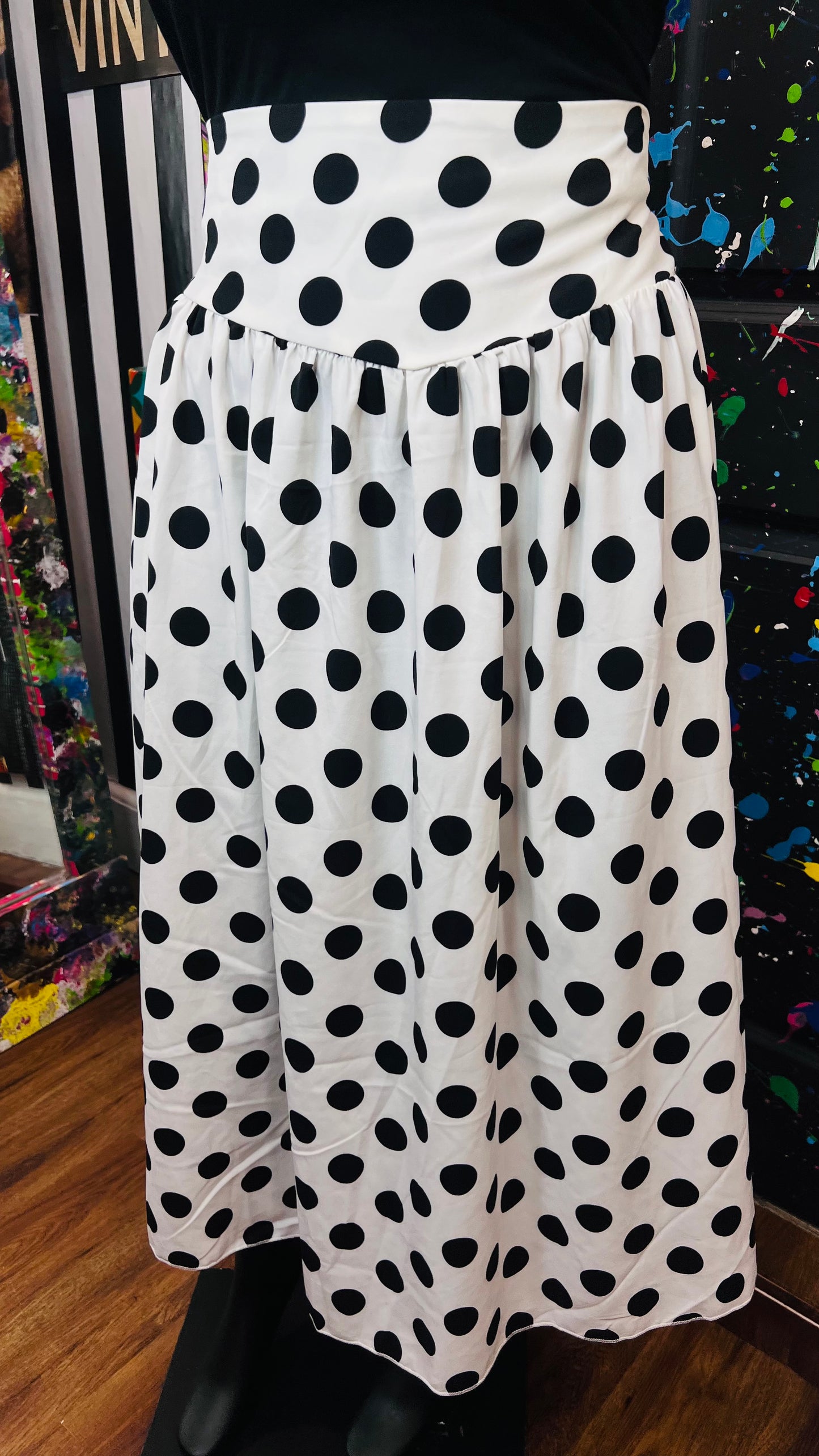 Black & White Polka Dot Skirt (20/22)