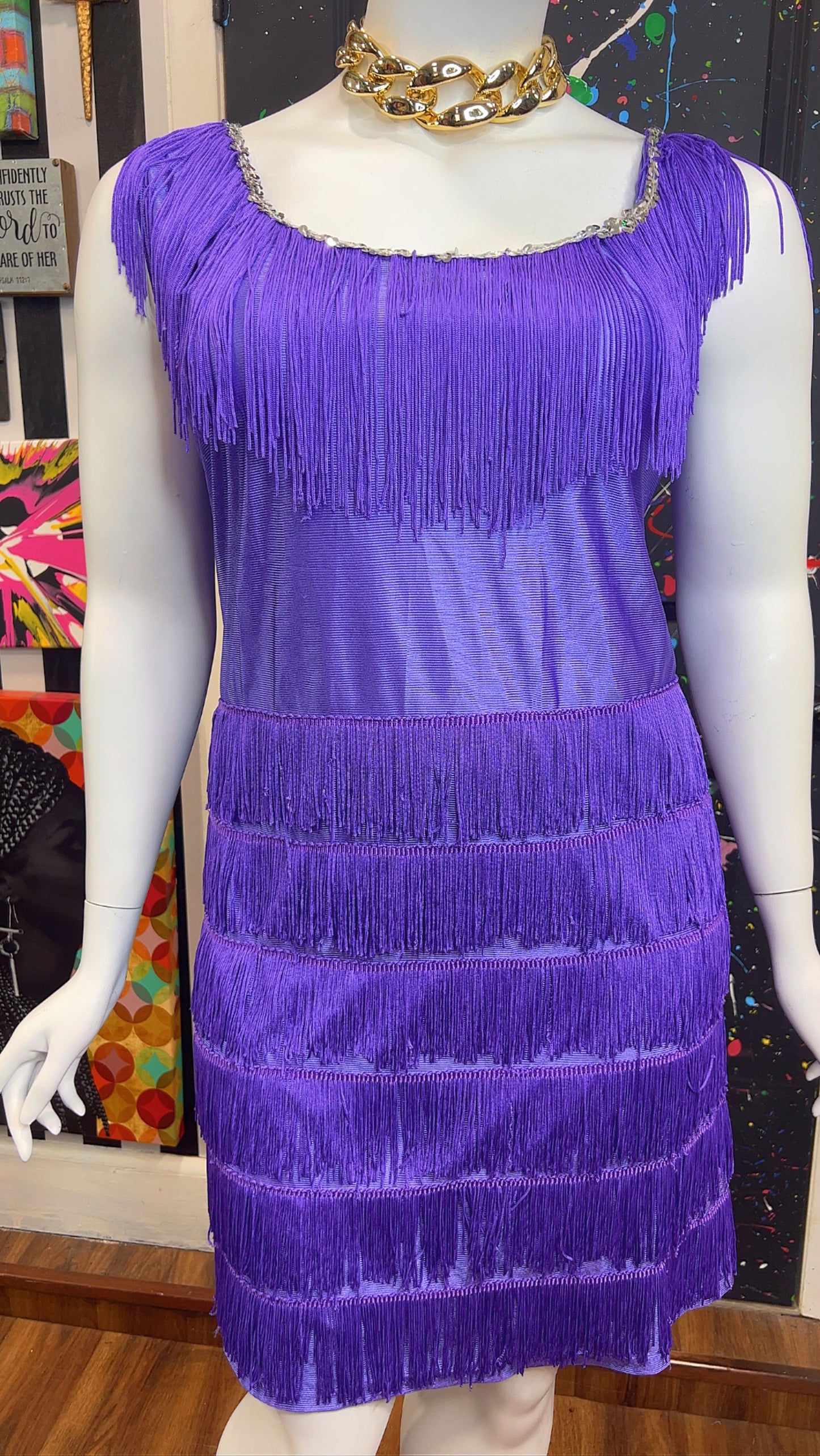Purple Fringe Dress (24)