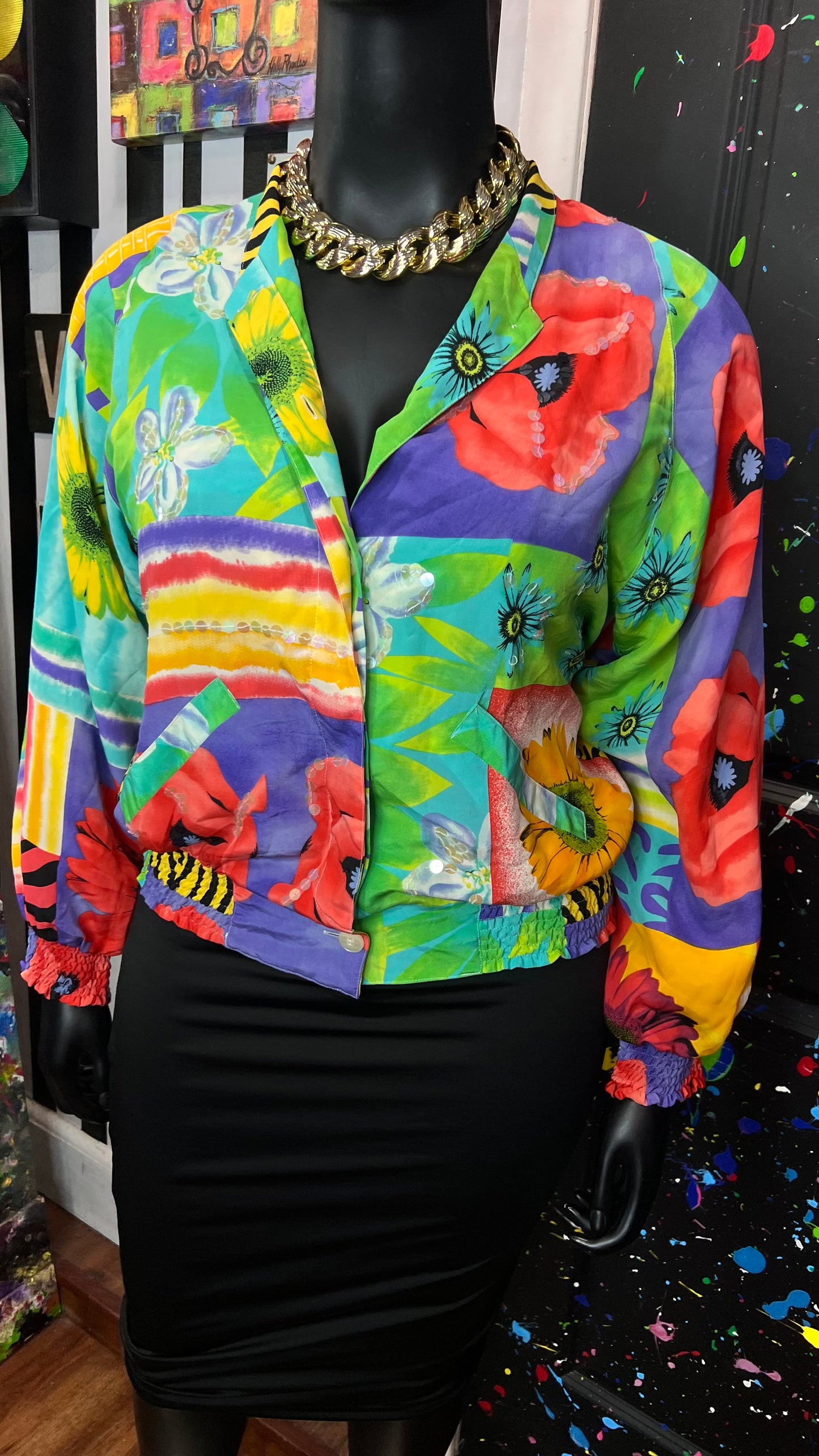 Vintage 100% Silk Diane Gilman Jacket (20/22)