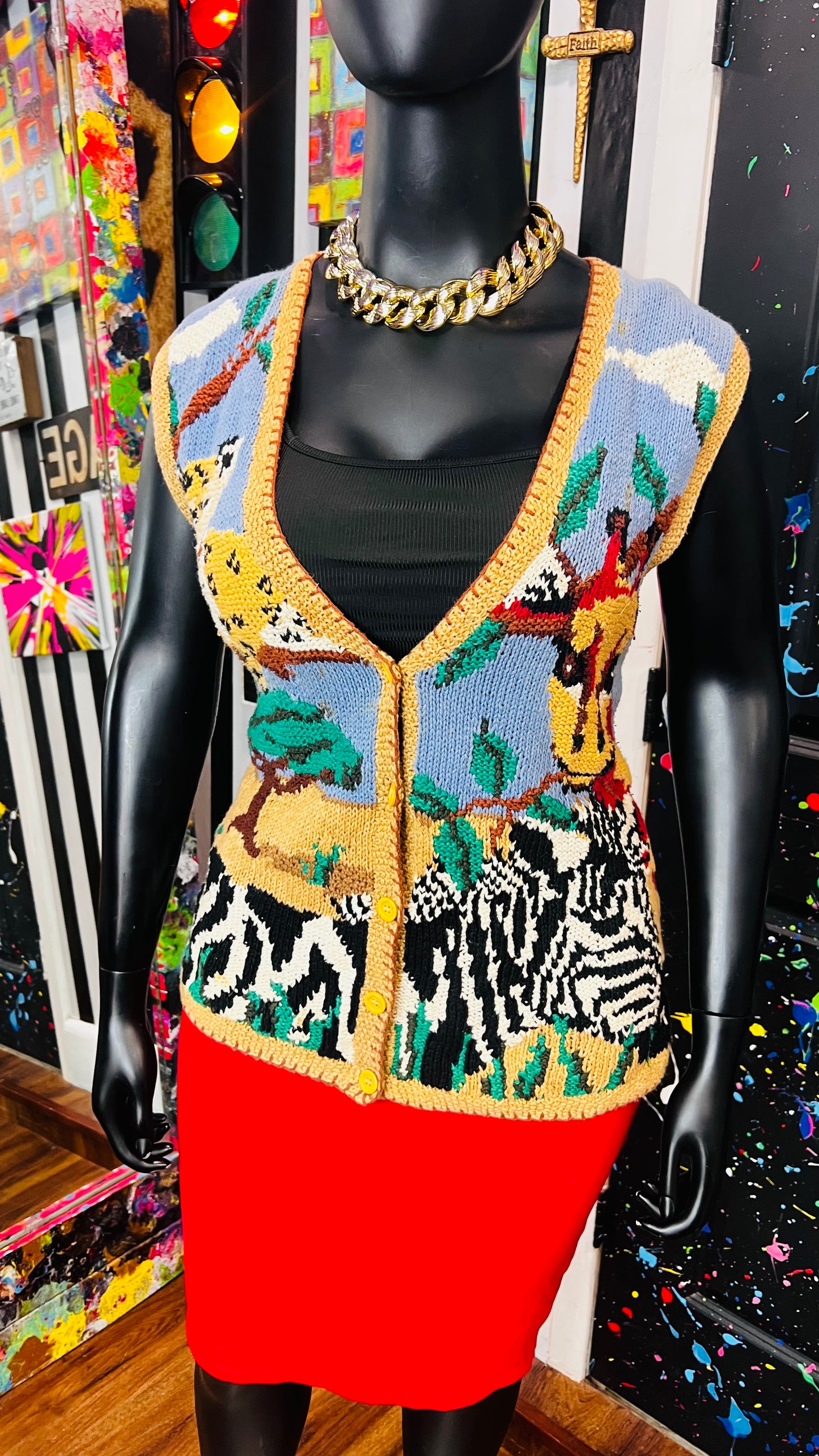 Vintage Safari Knit Vest (16)