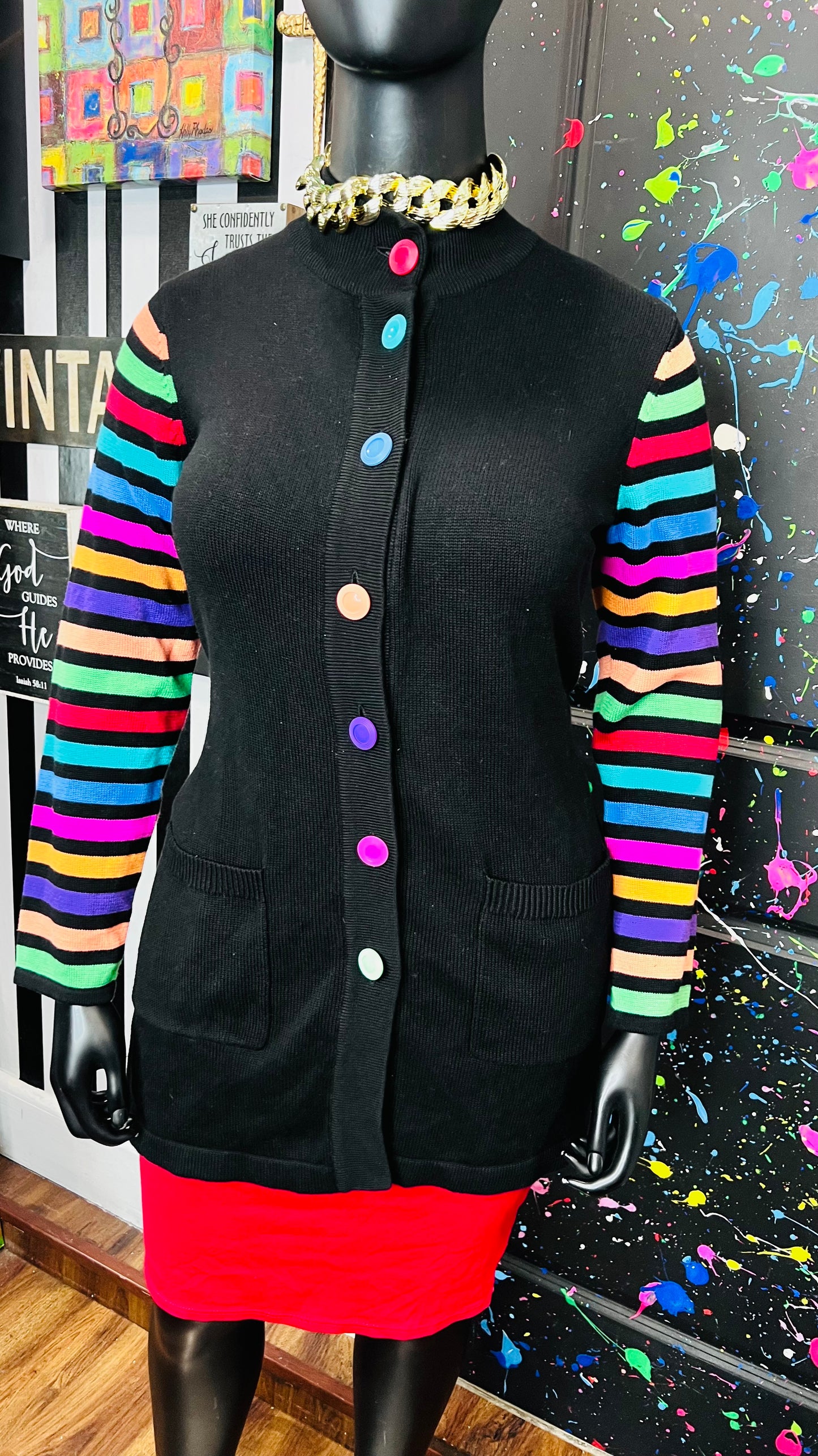 Plus Size Vintage Striped Rainbow Cardigan (16)