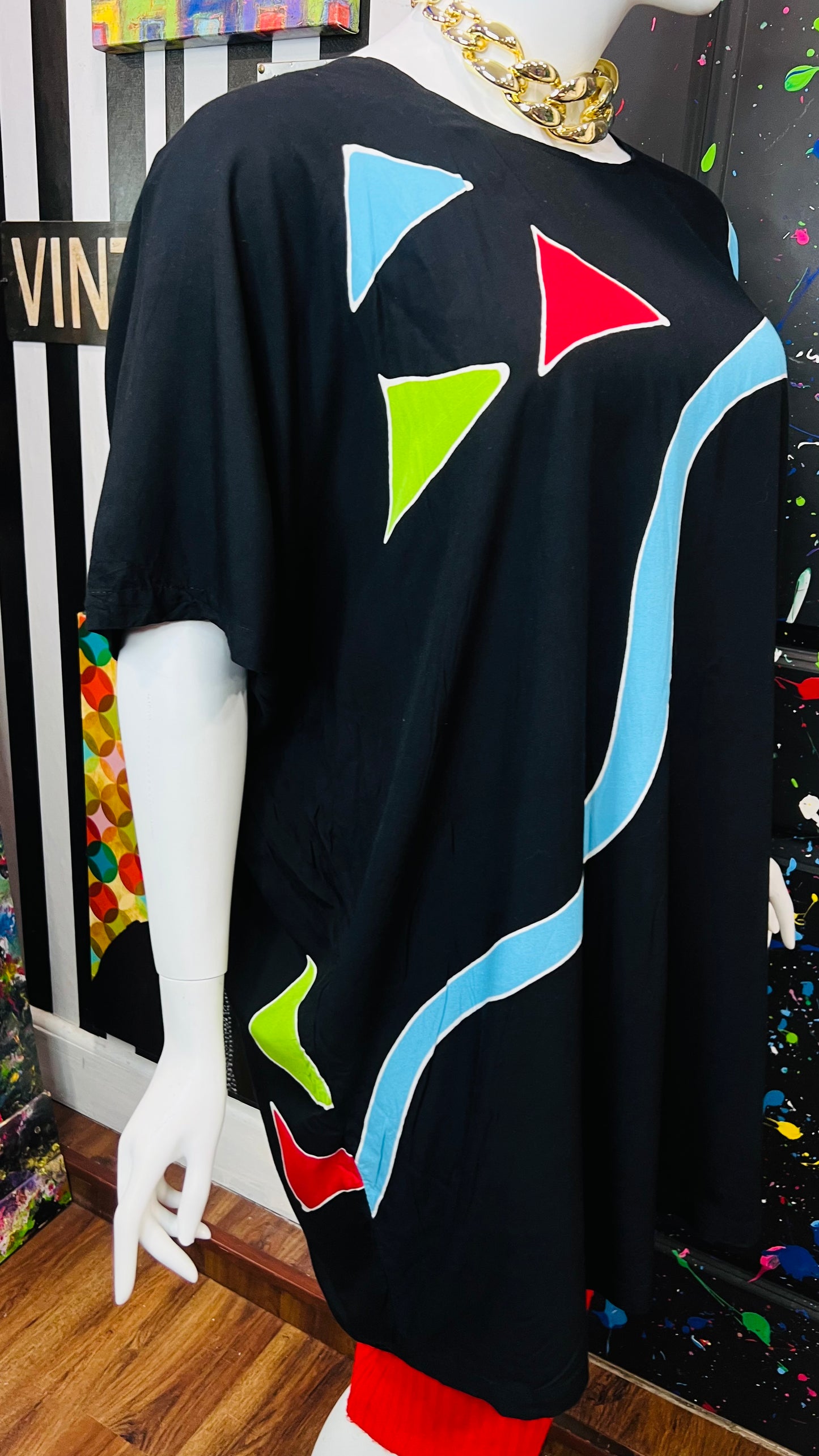 Rayon Color Block Tunic (OS)
