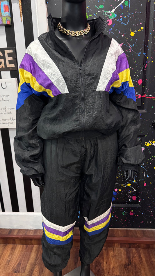 Vintage Color Block Windbreaker Set (16/18)