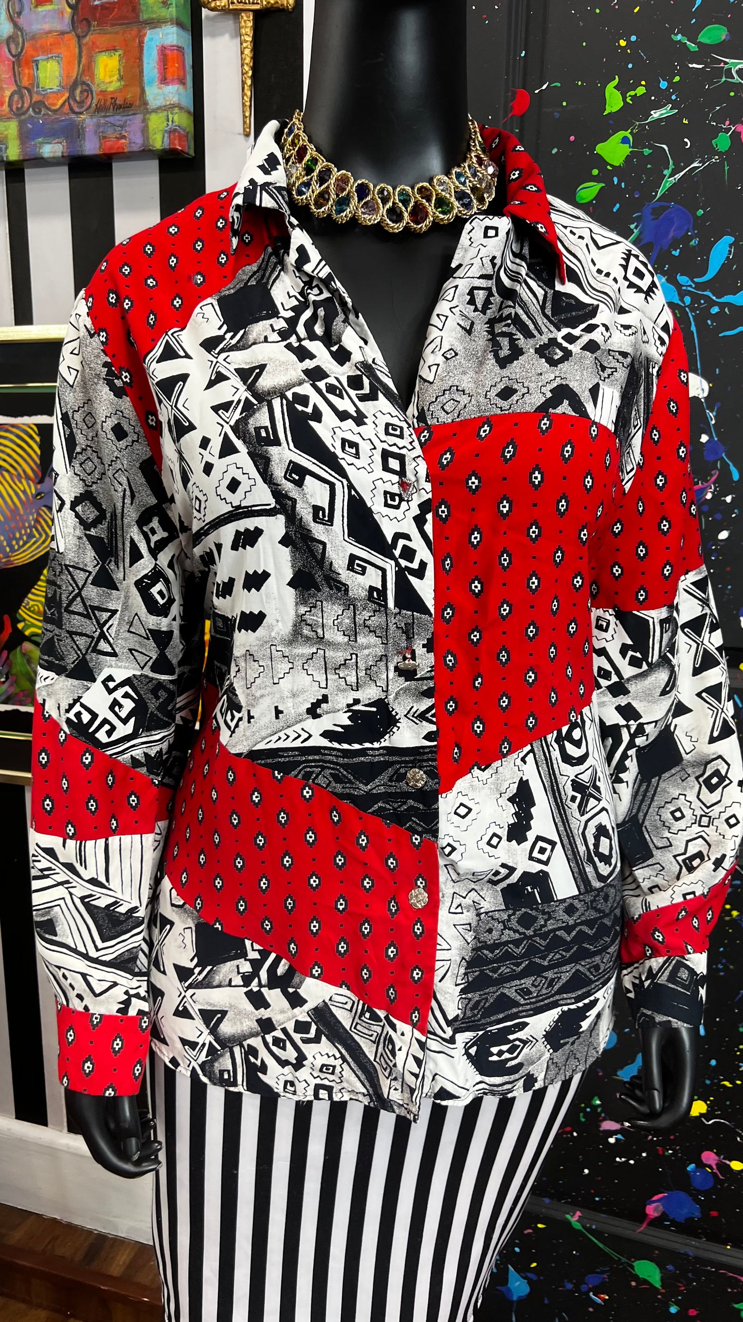 Vintage A.C Sport Rayon Blouse (20)