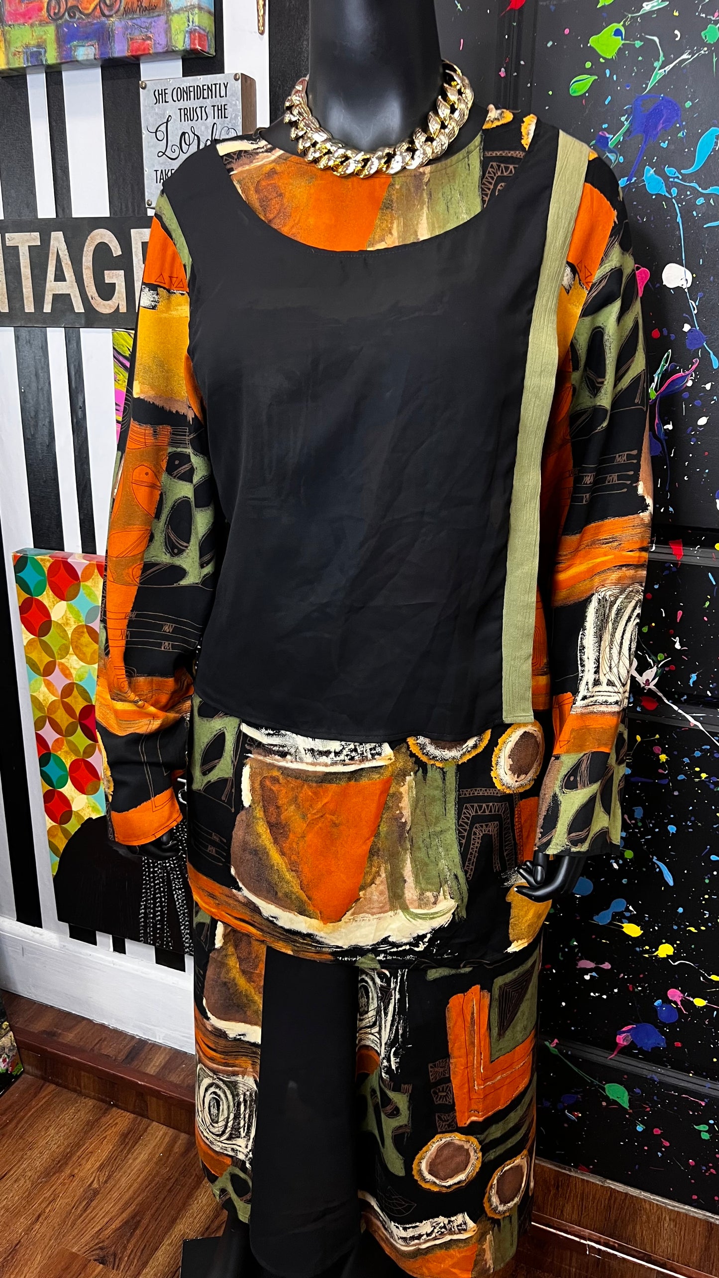 Vintage 90’s Abstract Skirt Set (22)