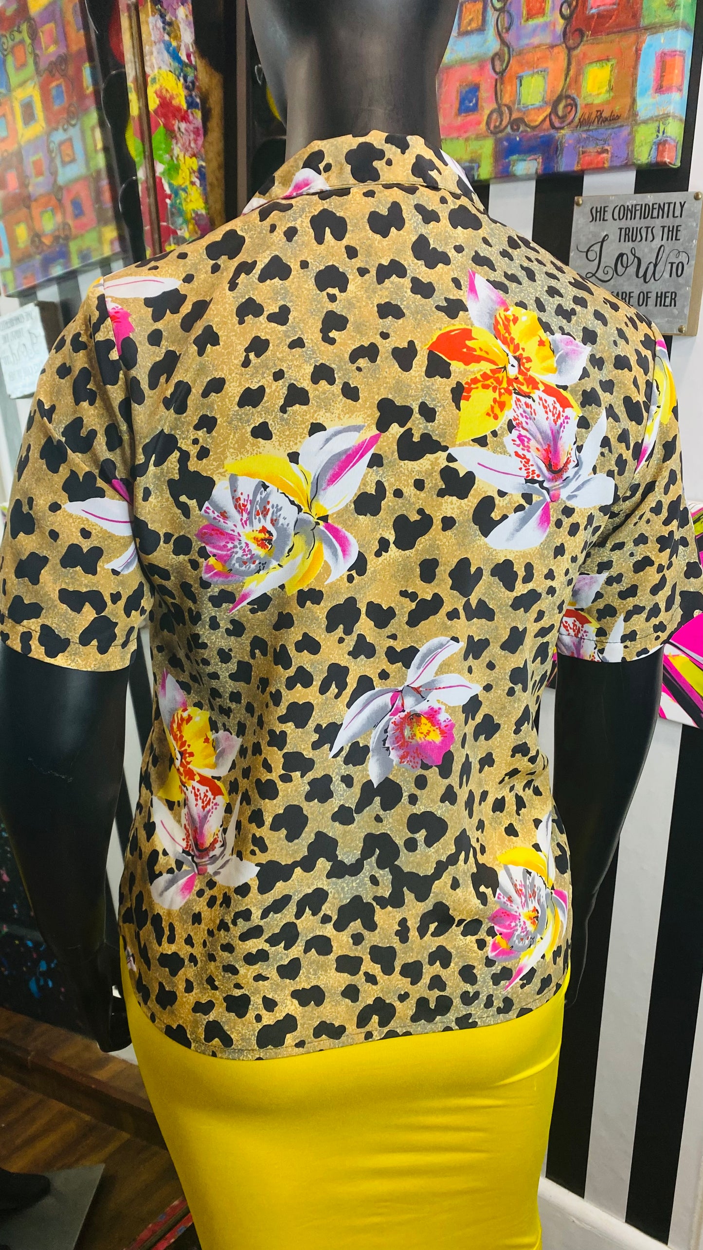 Vintage Animal Print Blouse (12)