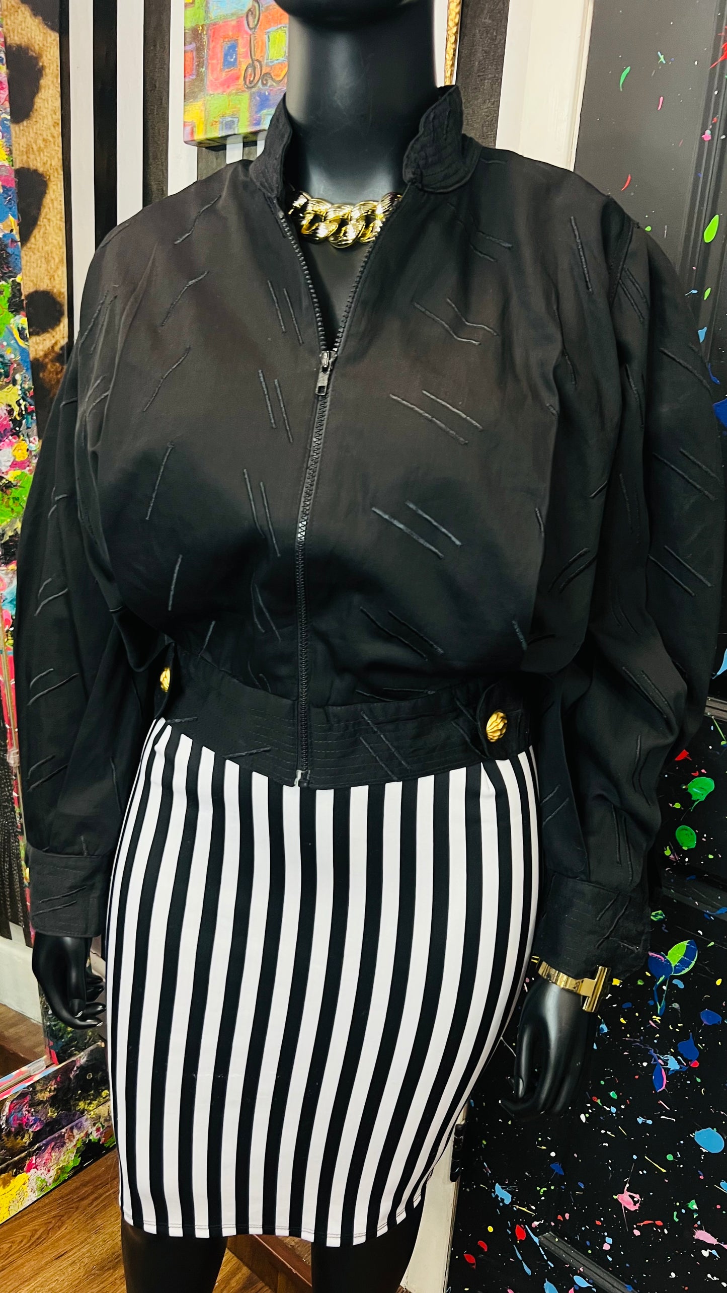 Vintage Gene Ewing Cropped Batwing Jacket (14)