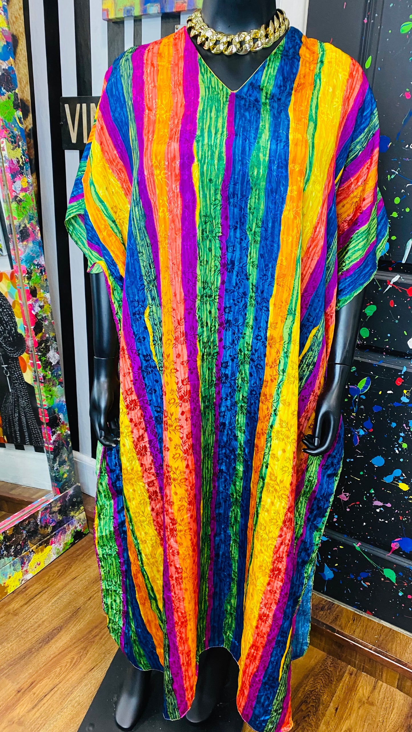 Vintage Rainbow Kaftan (OS)