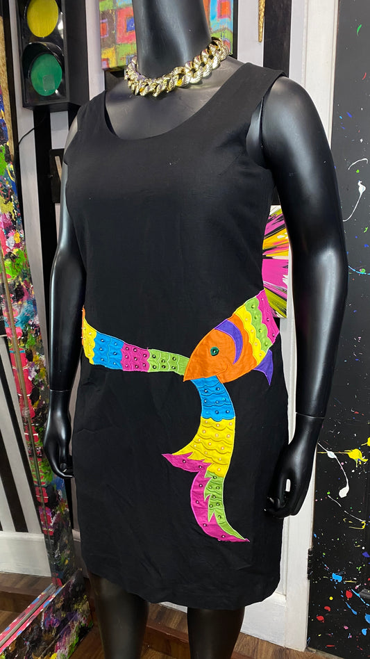 Vintage Colorful Fish Dress (14)
