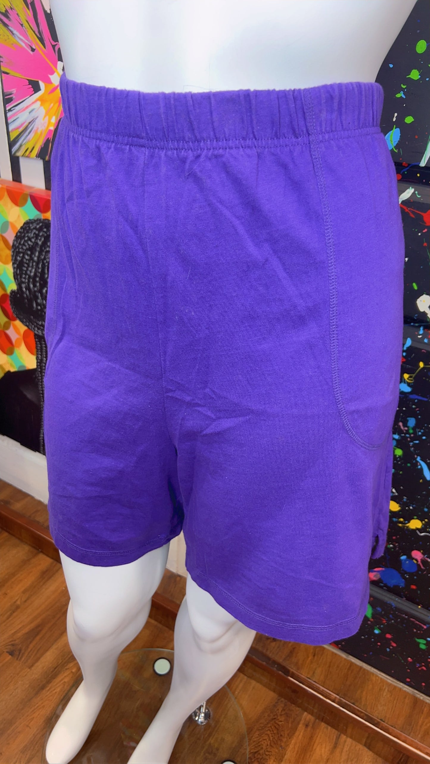 Vintage Purple Cotton Shorts (18W/20W)