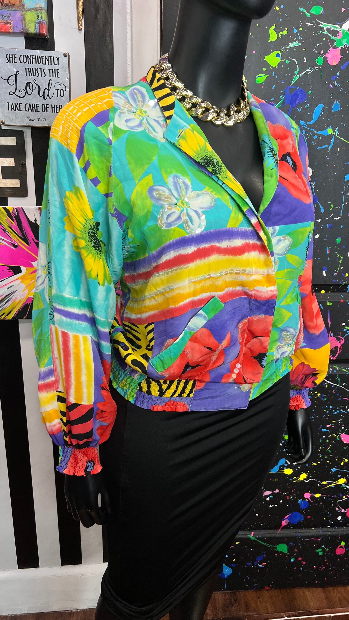 Vintage 100% Silk Diane Gilman Jacket (20/22)