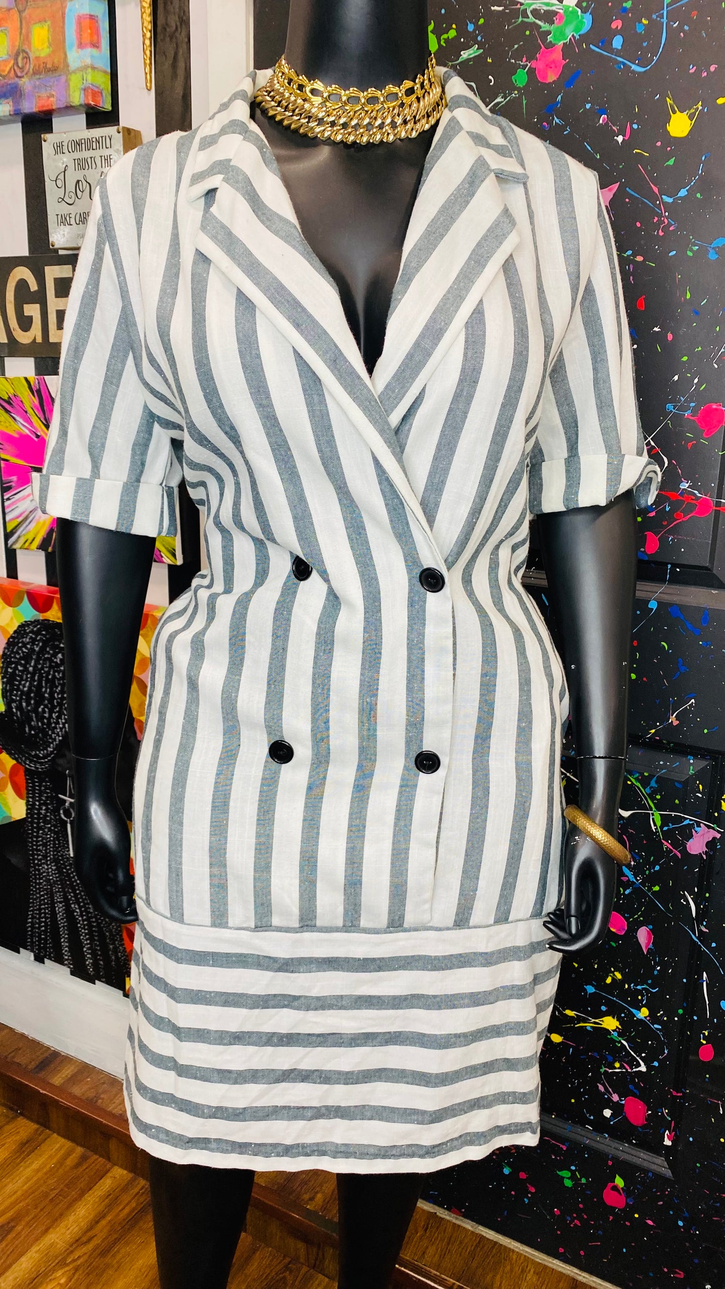 Vintage Striped Dress (18)