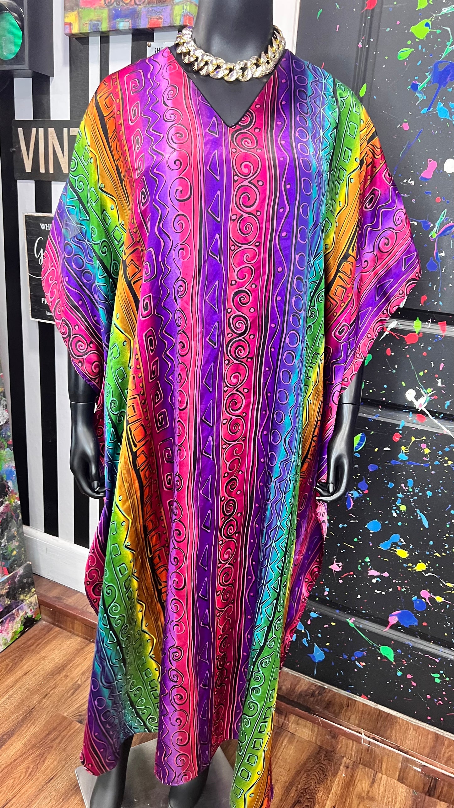 Vintage Rainbow Kaftan (OS)