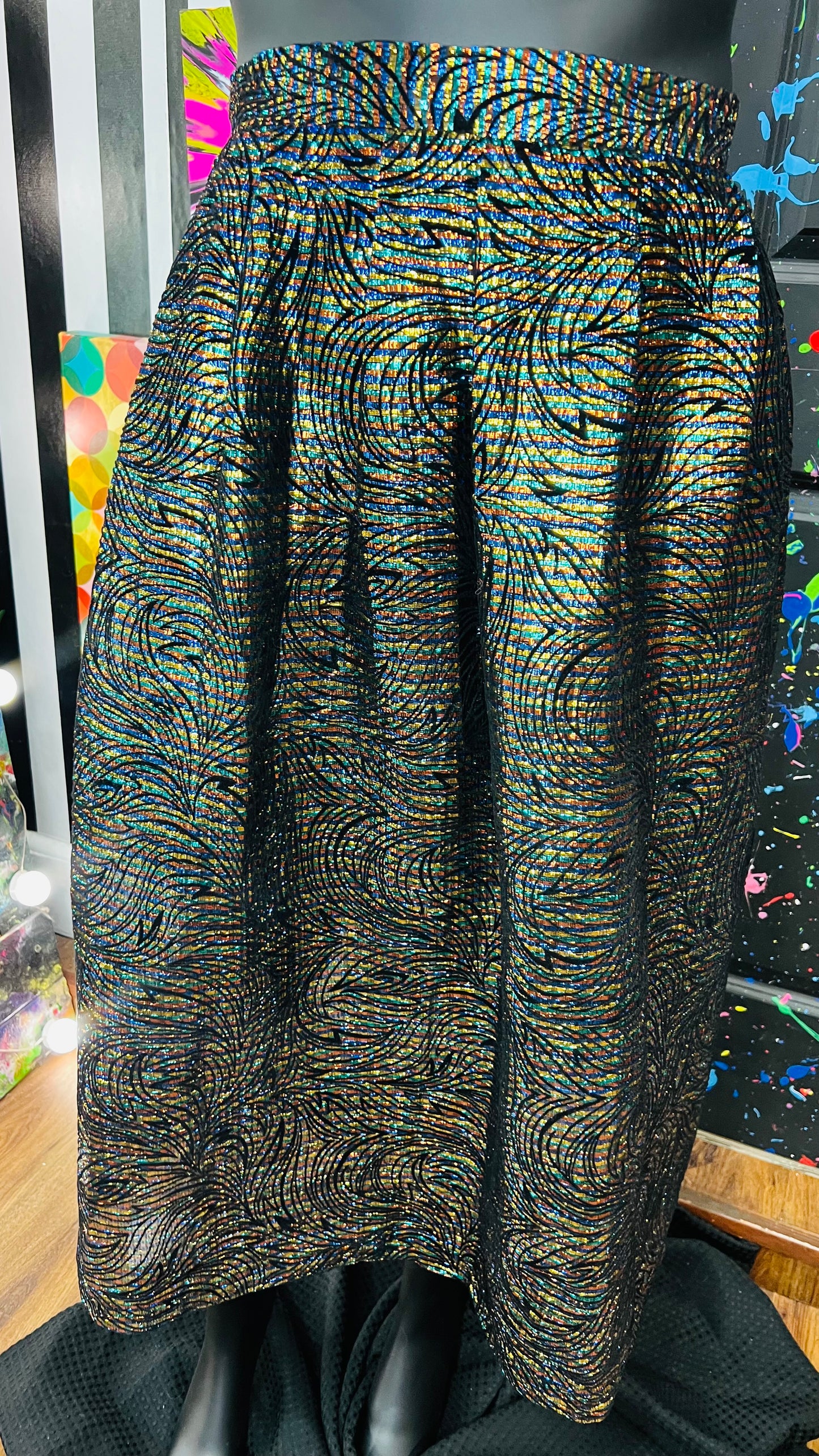 Vintage Shimmer Skirt w/ Pockets (20)