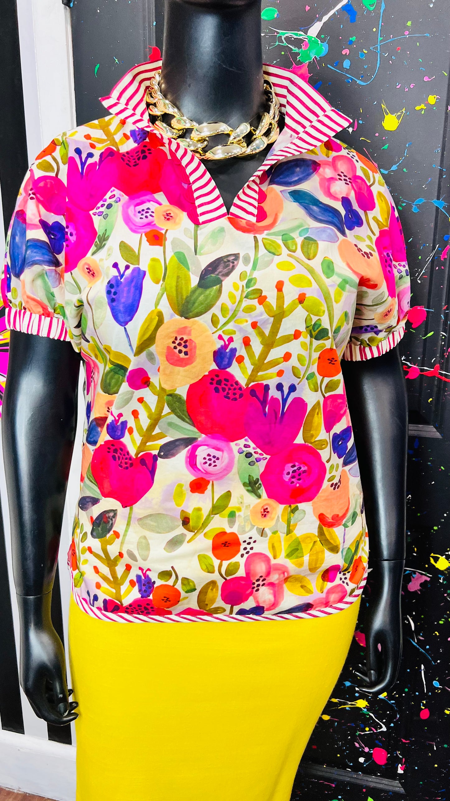 Vintage Mix Print Blouse (16)